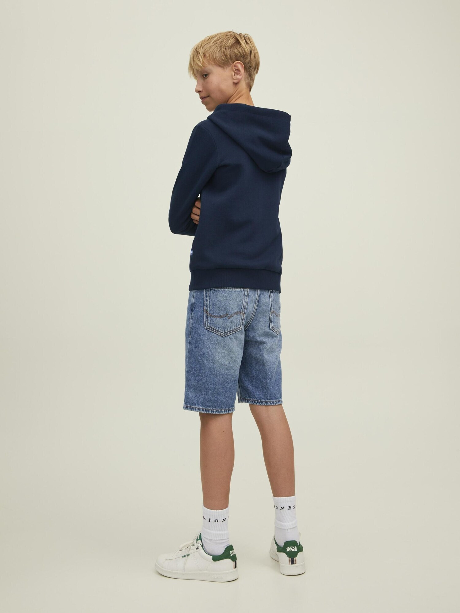 Jack & Jones Junior Hanorac albastru noapte / roșu / alb - Pled.ro