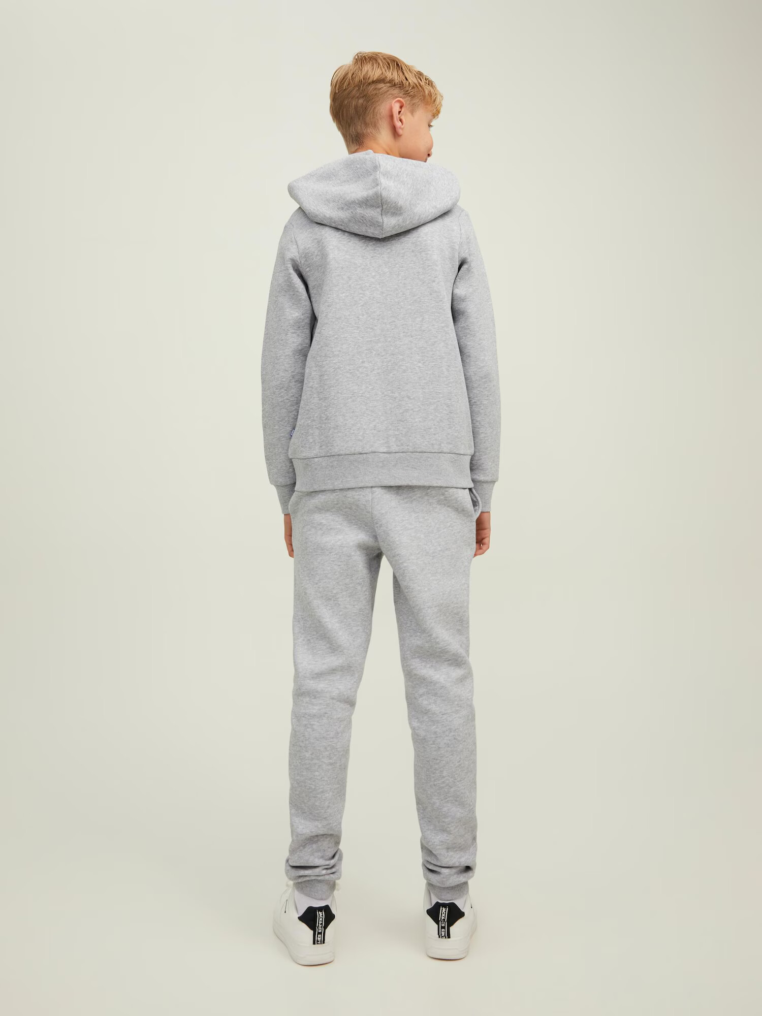 Jack & Jones Junior Hanorac 'Logo' gri amestecat / roșu / negru - Pled.ro