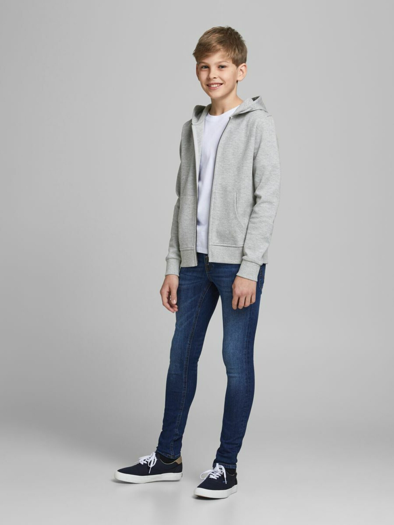 Jack & Jones Junior Hanorac gri deschis - Pled.ro