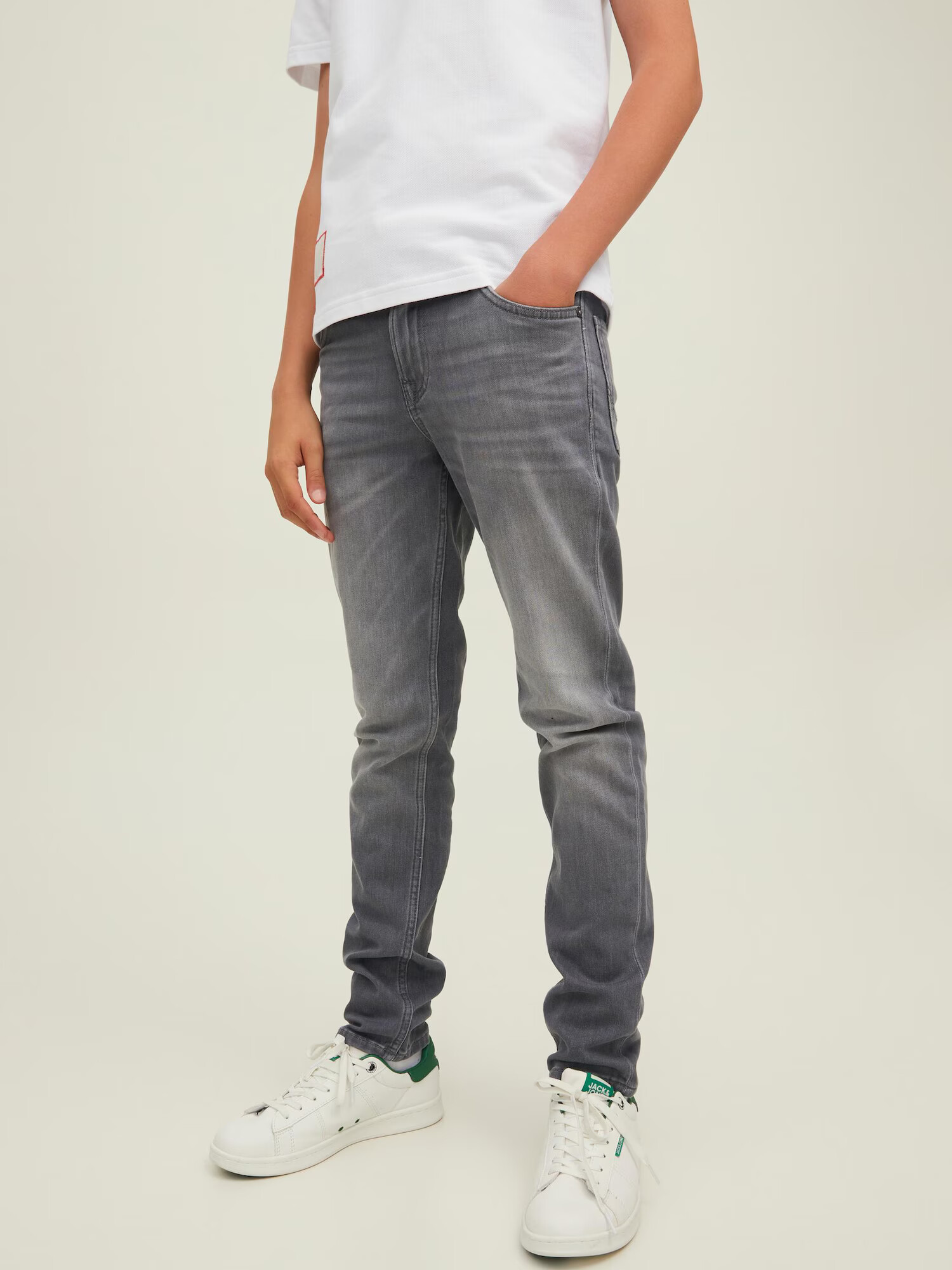 Jack & Jones Junior Jeans 'Glenn' gri denim - Pled.ro