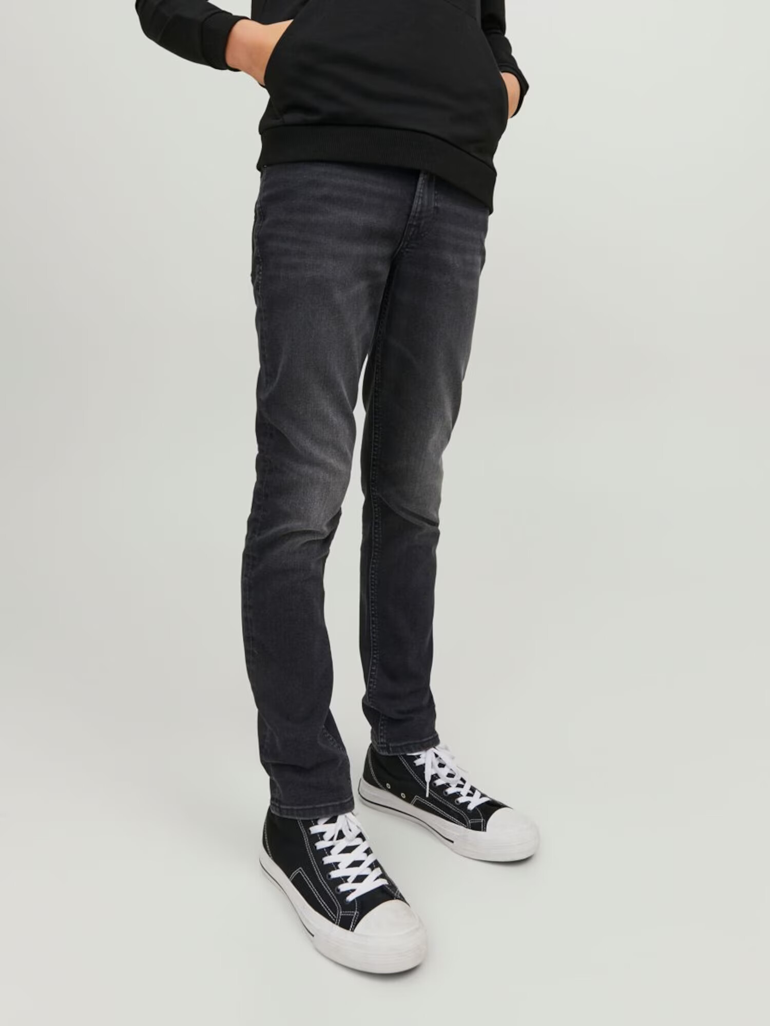 Jack & Jones Junior Jeans 'Glenn' negru denim - Pled.ro