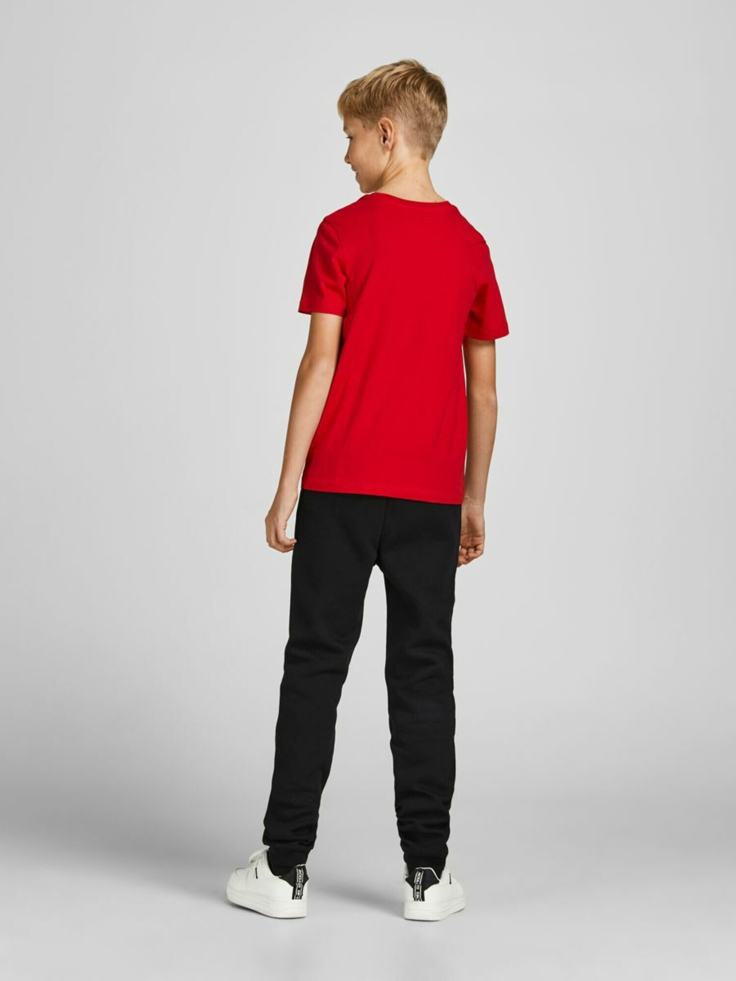 Jack & Jones Junior Pantaloni 'Gordon' negru / alb - Pled.ro