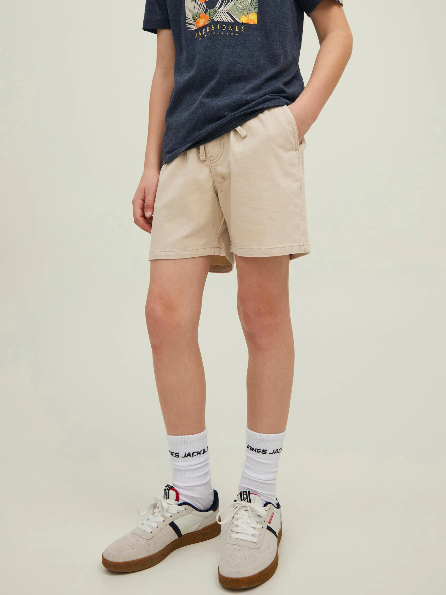 Jack & Jones Junior Pantaloni 'Jeff' bej - Pled.ro