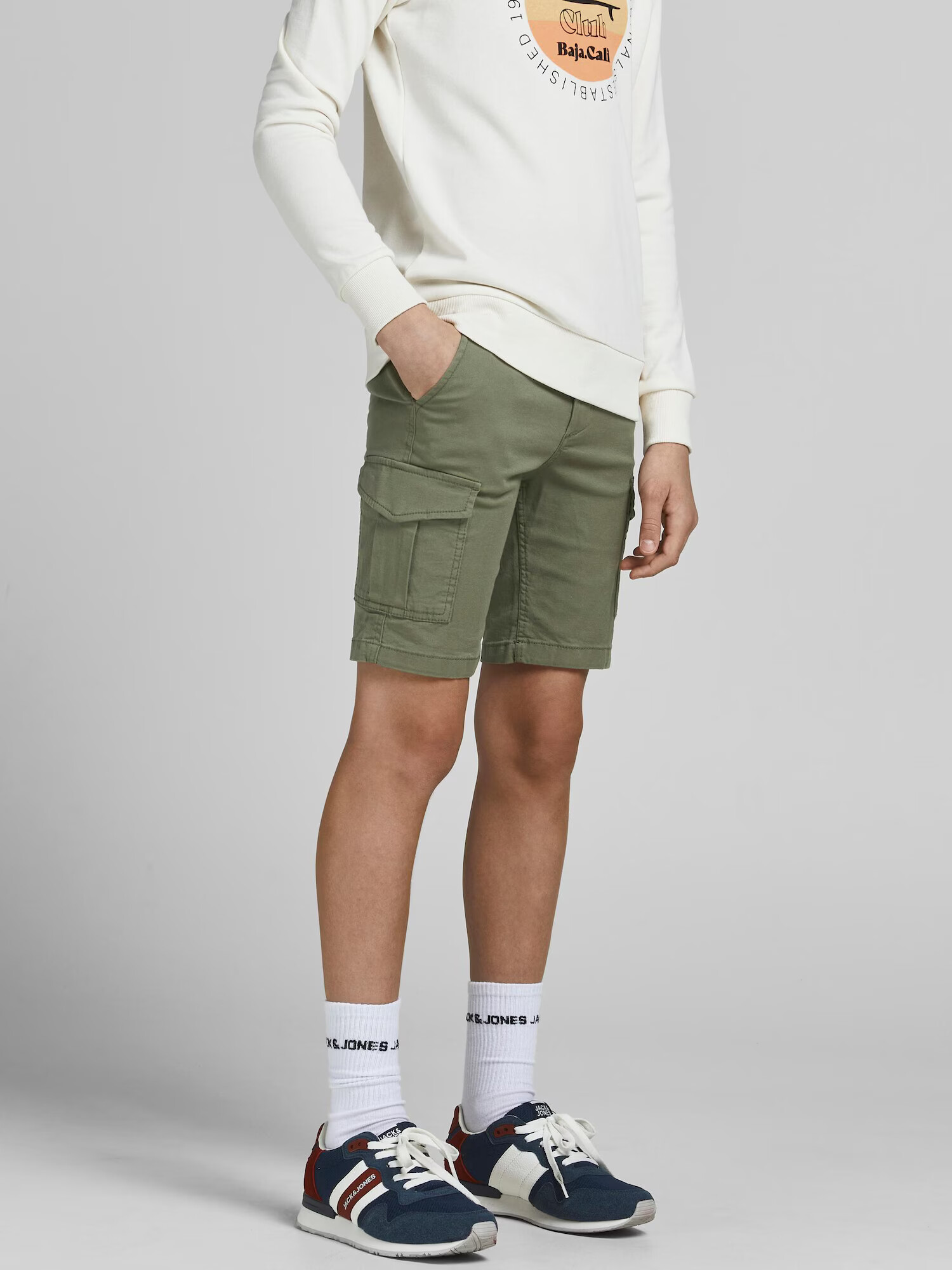 Jack & Jones Junior Pantaloni 'Joe' kaki - Pled.ro