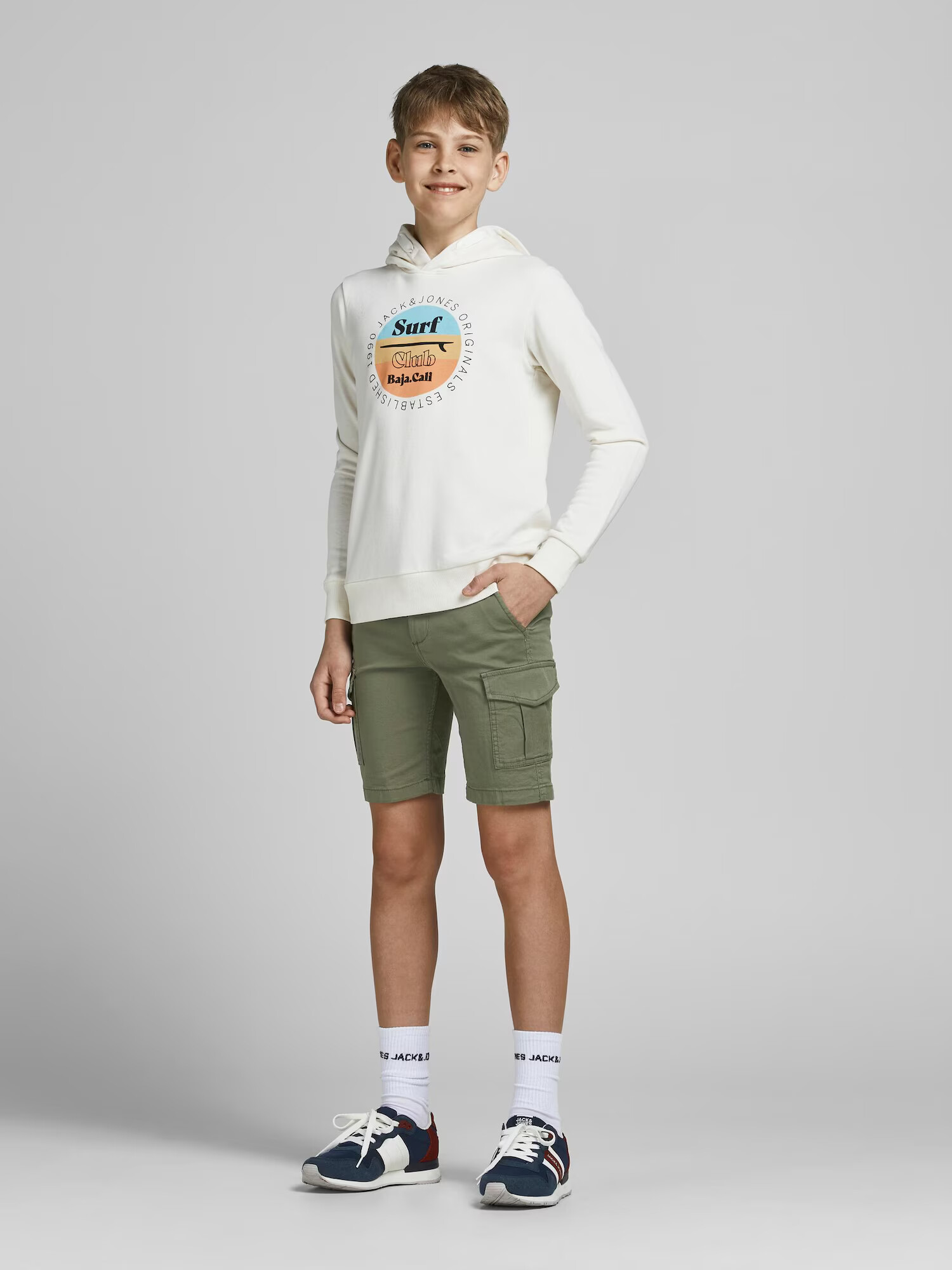 Jack & Jones Junior Pantaloni 'Joe' kaki - Pled.ro