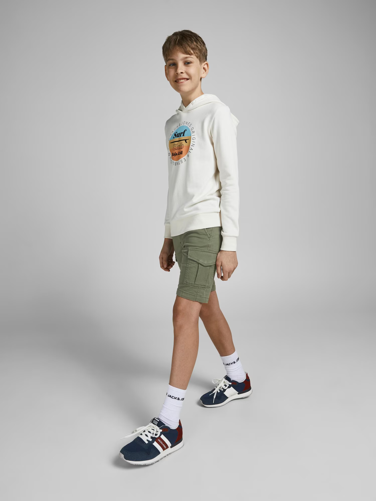 Jack & Jones Junior Pantaloni 'Joe' kaki - Pled.ro