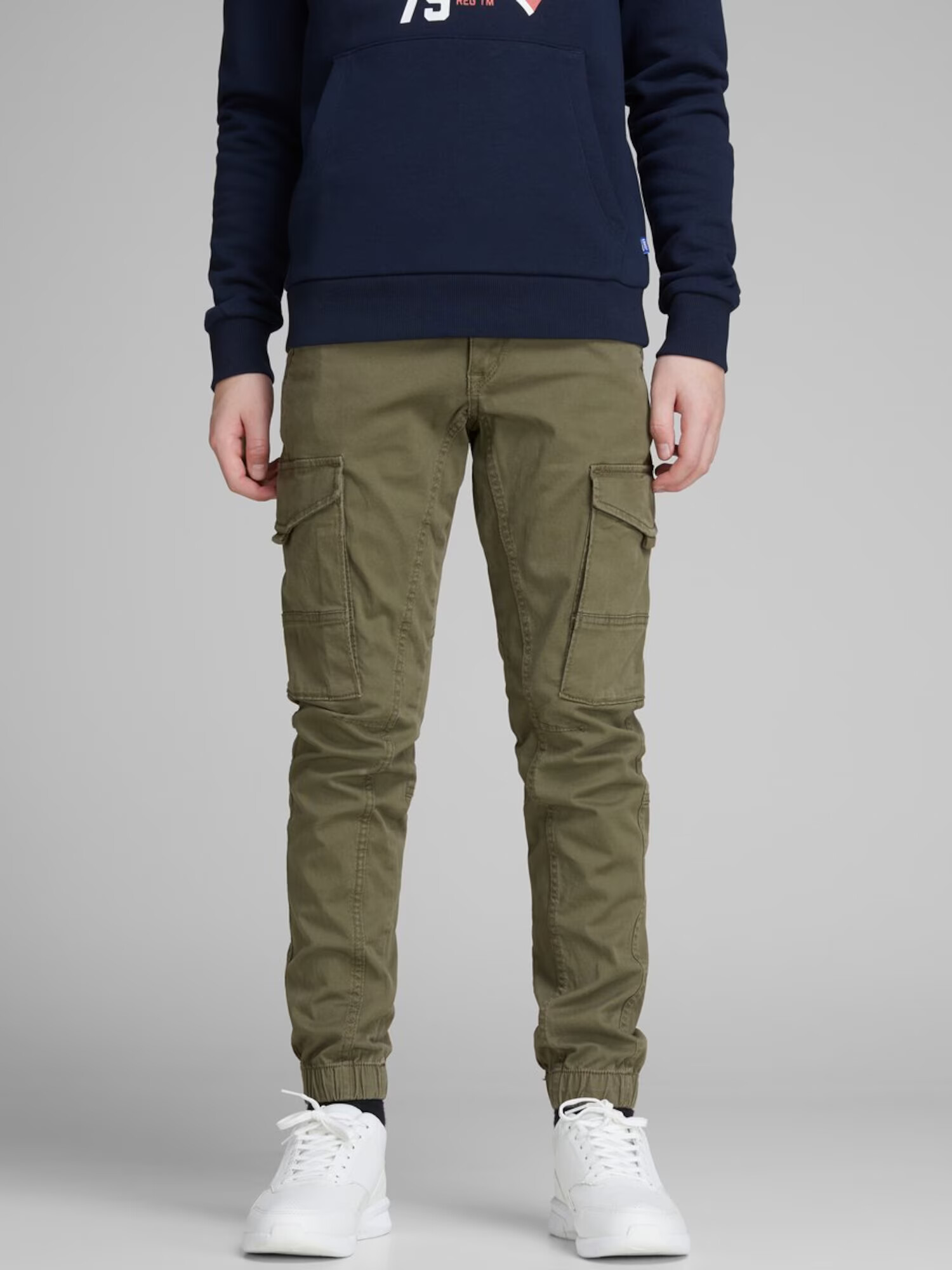 Jack & Jones Junior Pantaloni 'Paul' kaki - Pled.ro