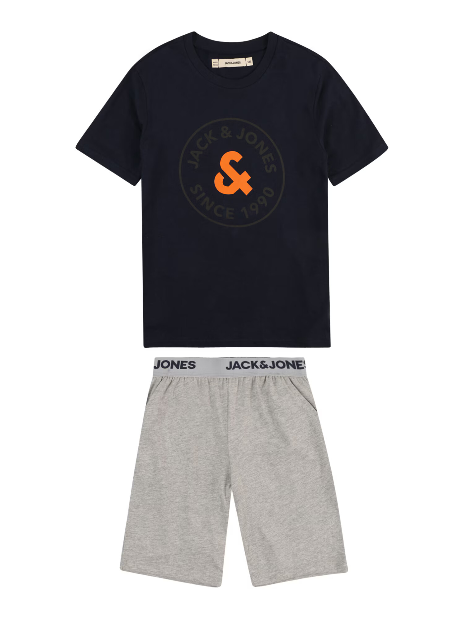 Jack & Jones Junior Set 'AARON' bleumarin / gri amestecat / portocaliu - Pled.ro