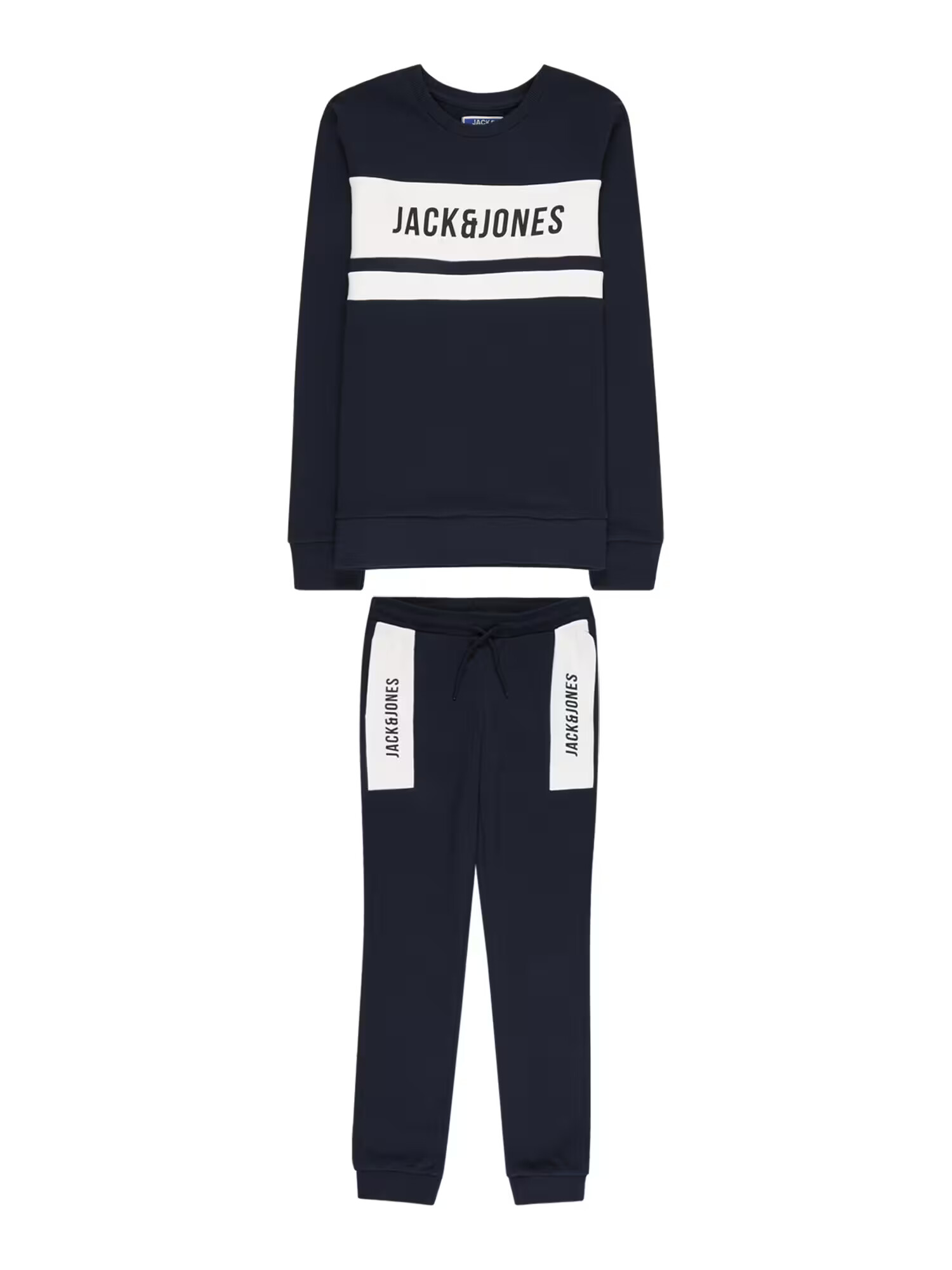 Jack & Jones Junior Trening 'Toms' bleumarin / alb - Pled.ro