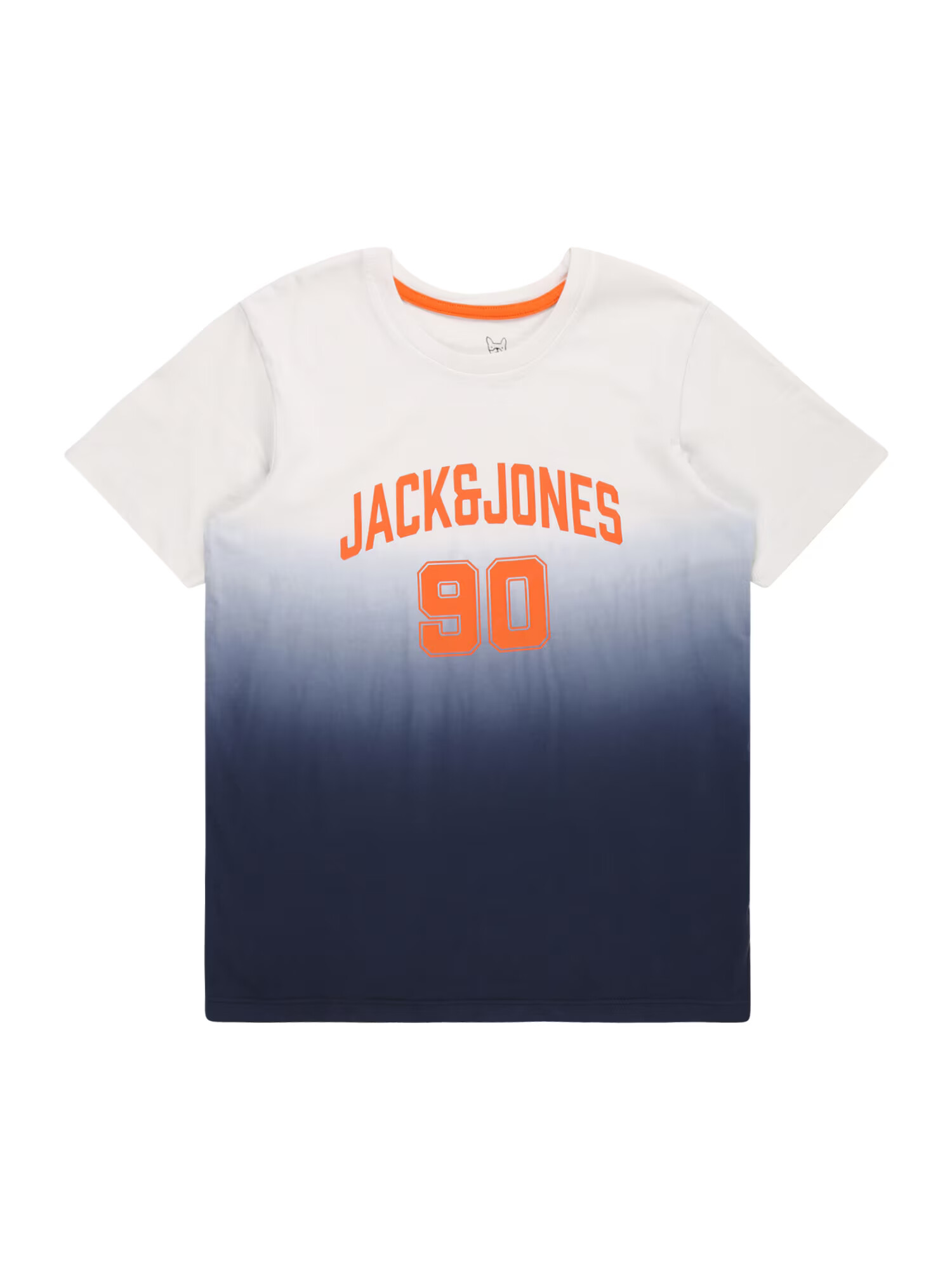 Jack & Jones Junior Tricou 'AIRDIP' bleumarin / portocaliu / alb - Pled.ro