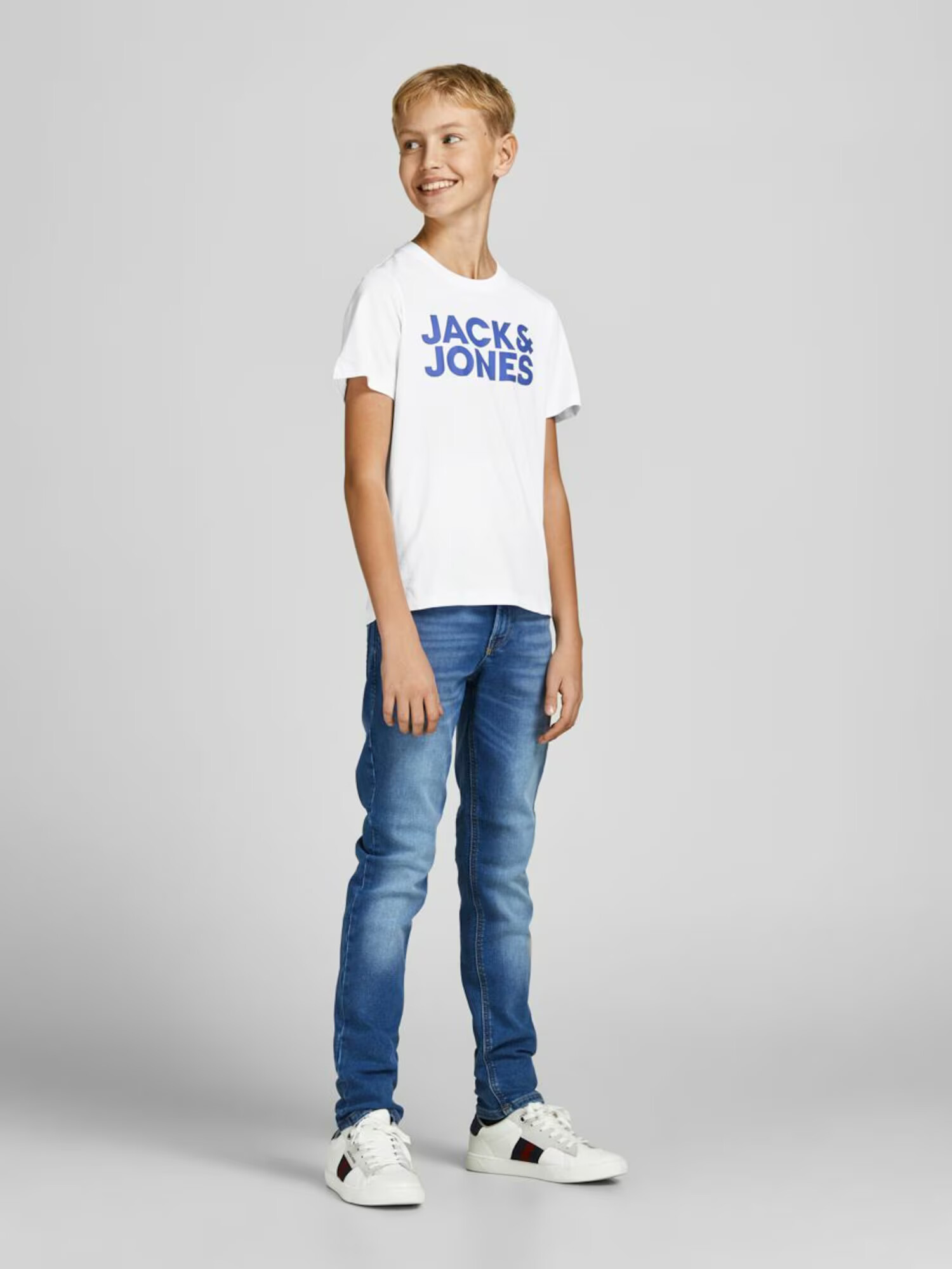 Jack & Jones Junior Tricou albastru / albastru noapte / alb - Pled.ro