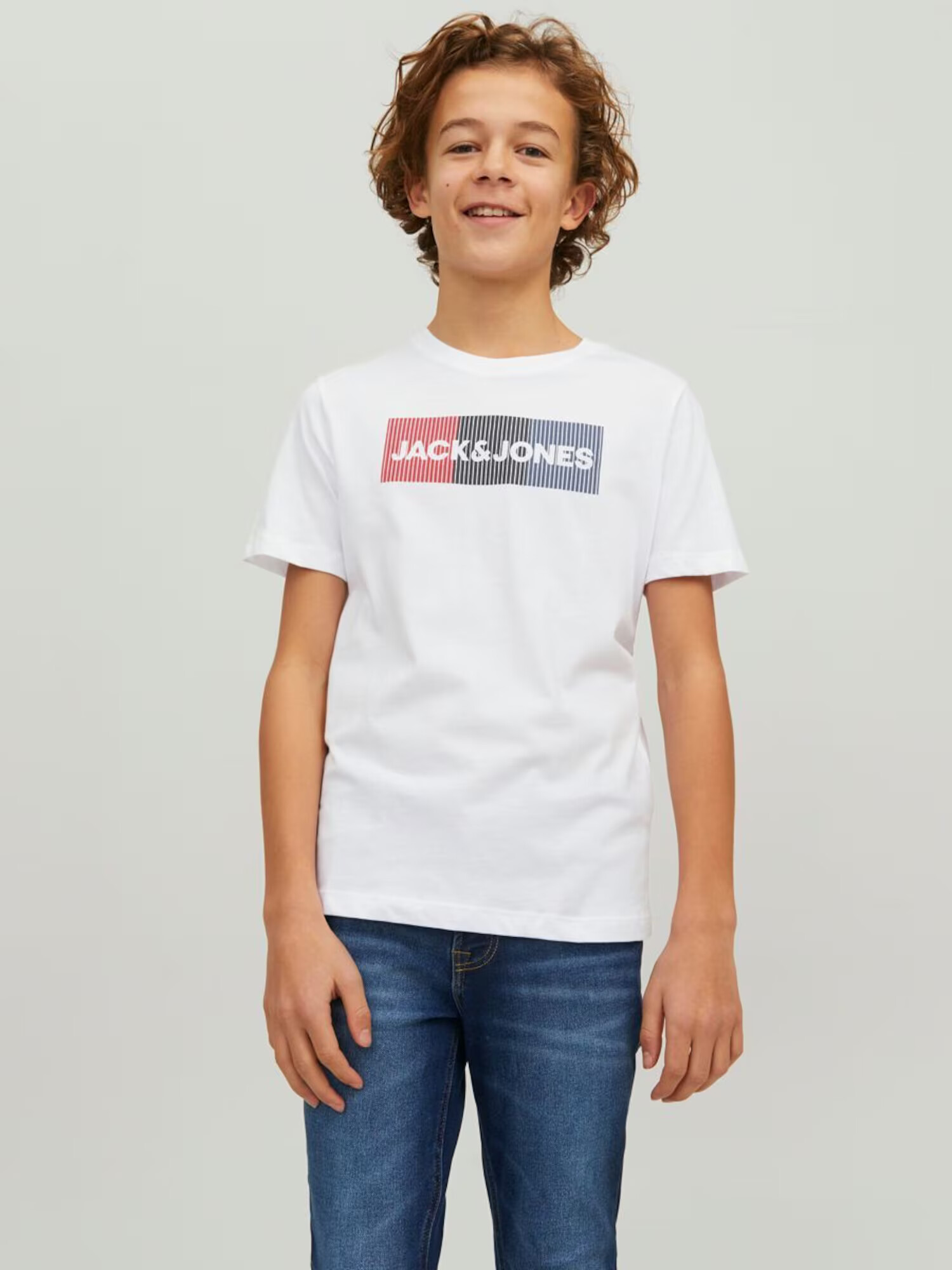 Jack & Jones Junior Tricou albastru marin / albastru noapte / roșu / alb - Pled.ro