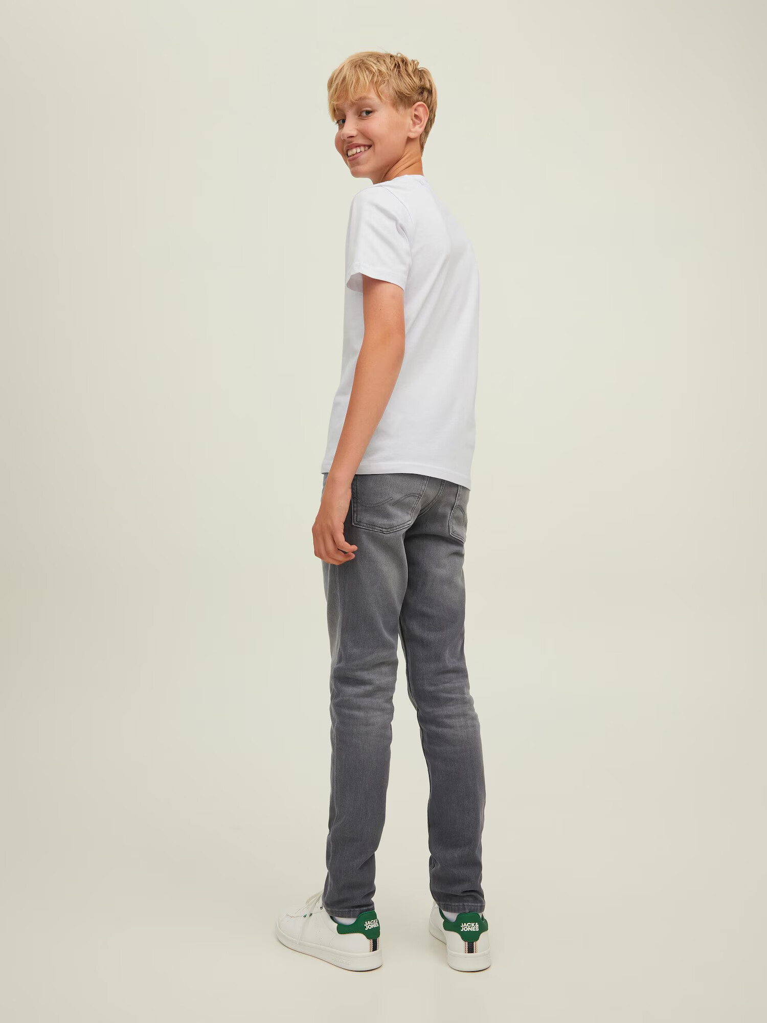 Jack & Jones Junior Tricou albastru marin / verde măr / alb - Pled.ro