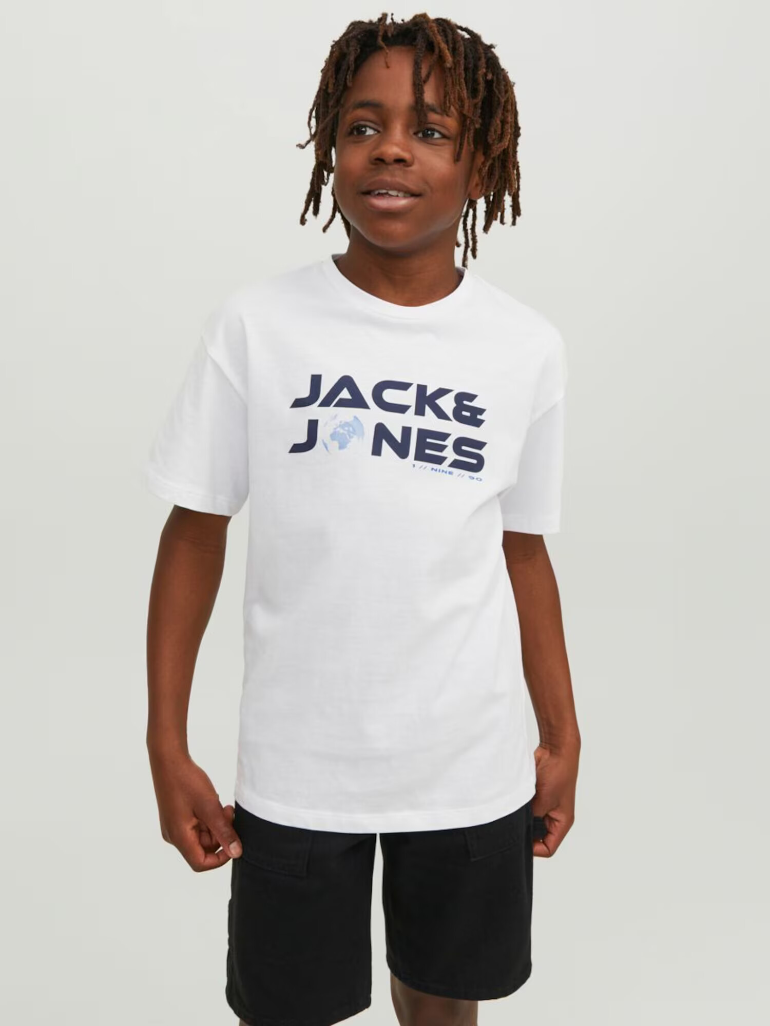 Jack & Jones Junior Tricou albastru / negru / alb - Pled.ro