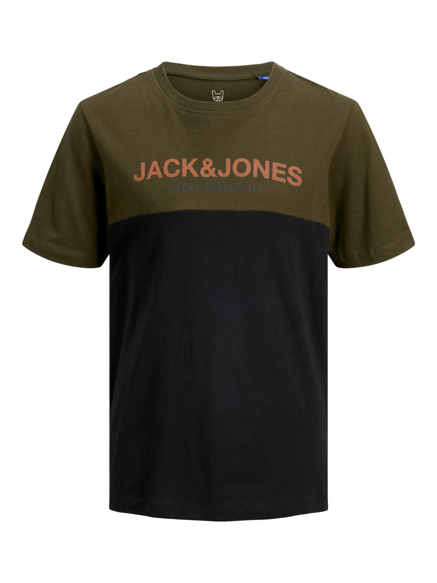 Jack & Jones Junior Tricou albastru noapte / oliv / portocaliu închis - Pled.ro