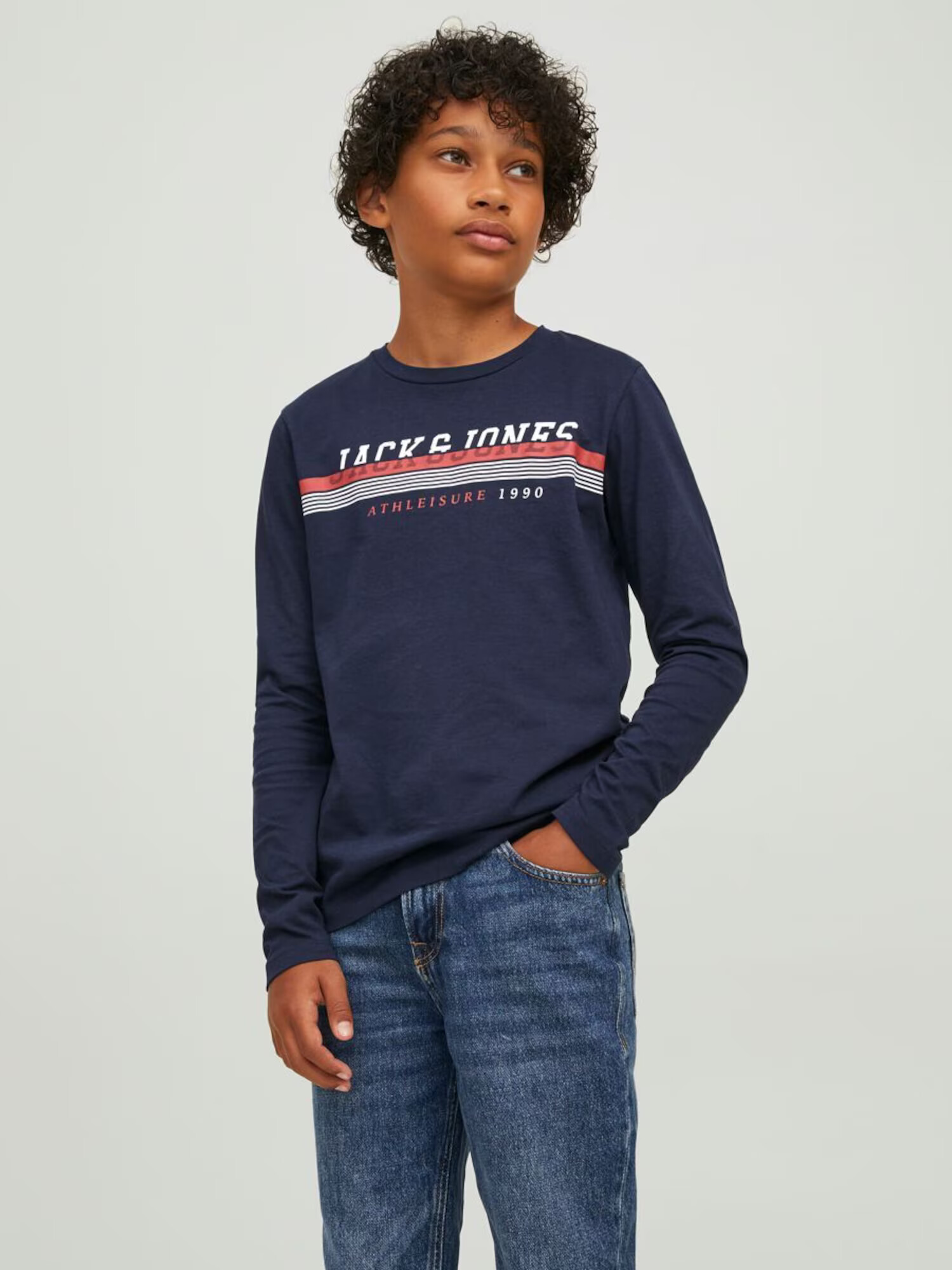 Jack & Jones Junior Tricou albastru / roșu / alb - Pled.ro