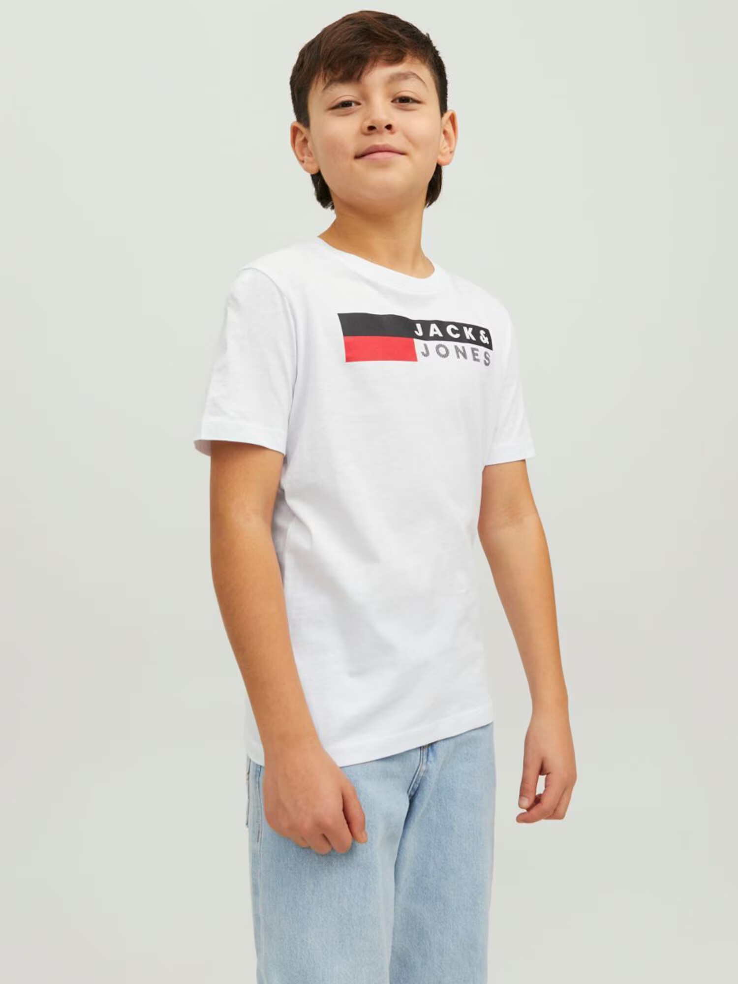 Jack & Jones Junior Tricou albastru noapte / roși aprins / alb - Pled.ro