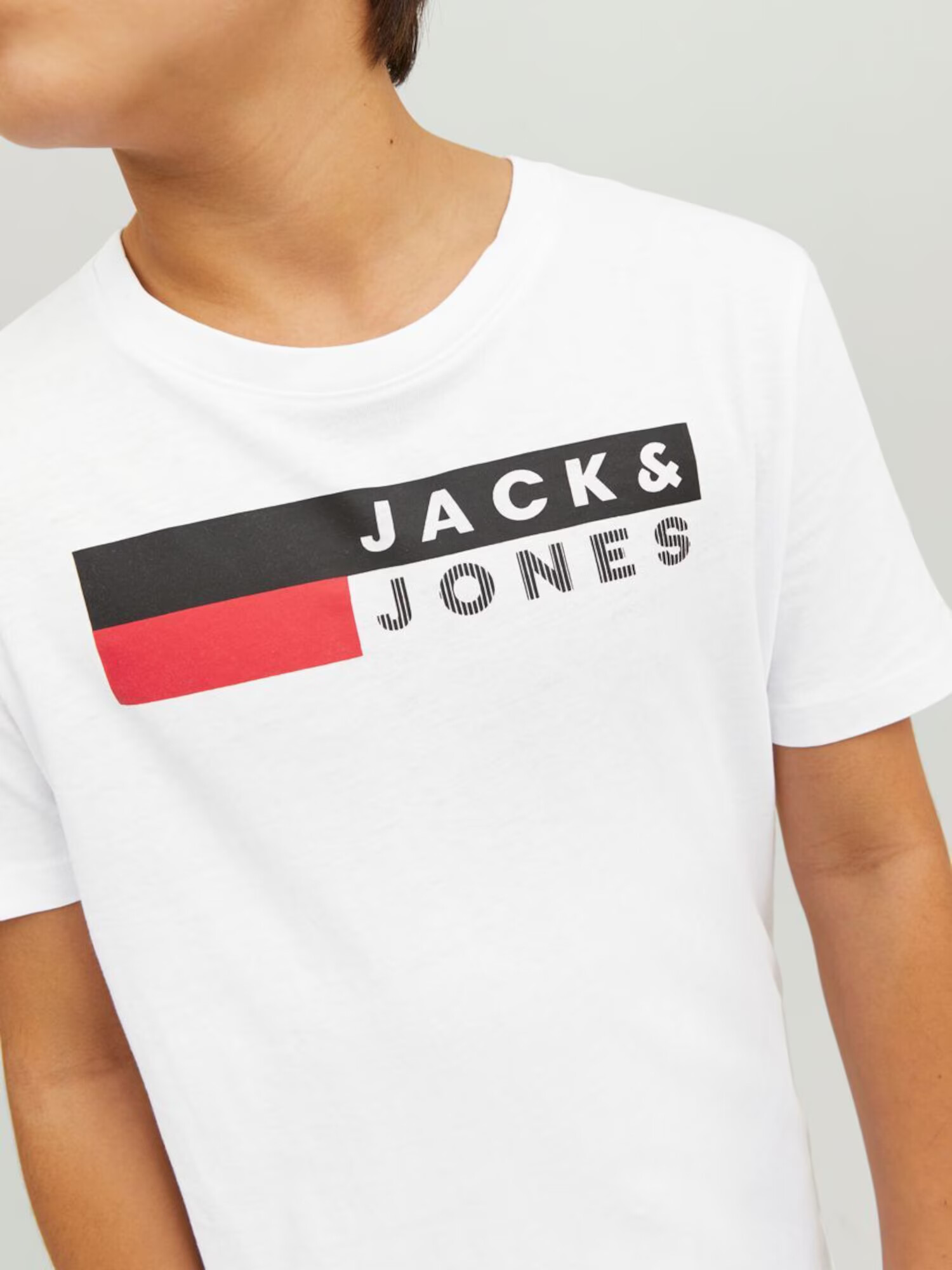 Jack & Jones Junior Tricou albastru noapte / roși aprins / alb - Pled.ro