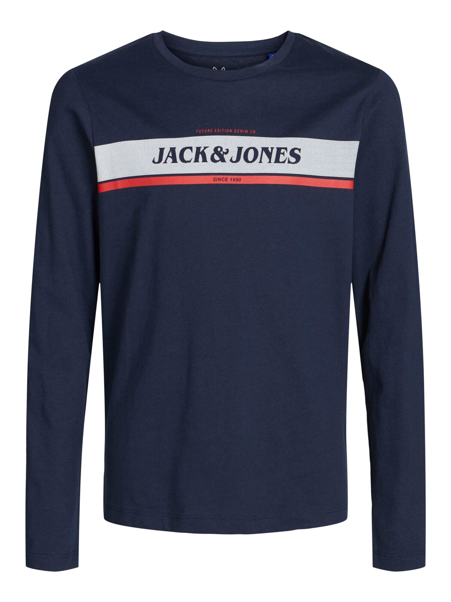 Jack & Jones Junior Tricou 'Alex' bleumarin / gri deschis / roșu - Pled.ro