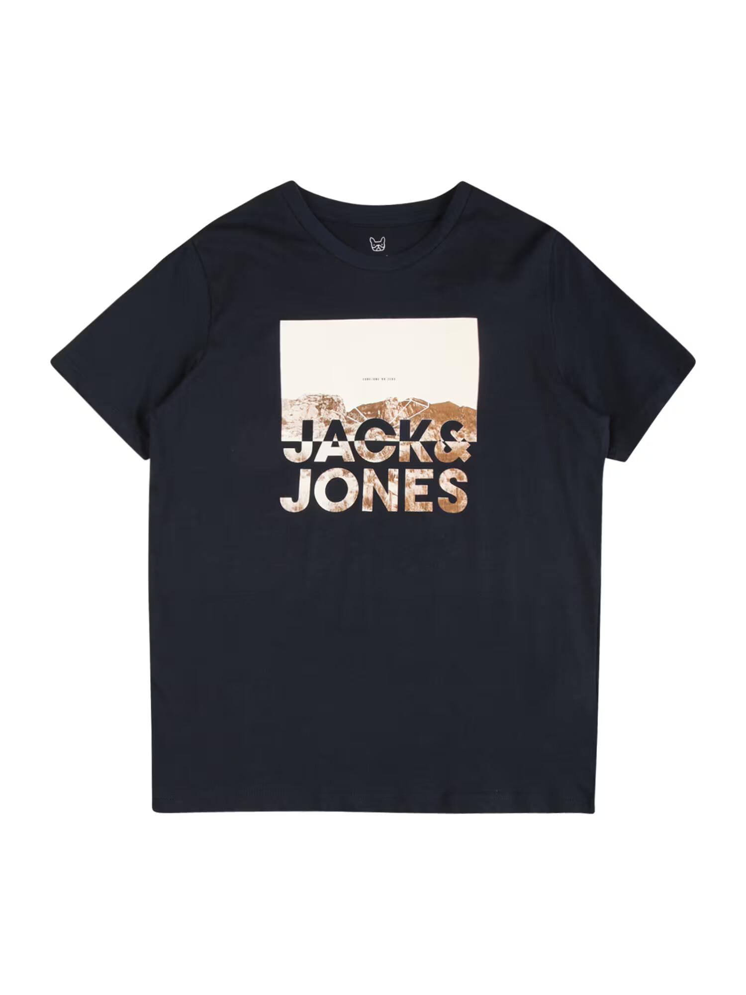 Jack & Jones Junior Tricou 'Alfie' crem / bleumarin / maro deschis - Pled.ro