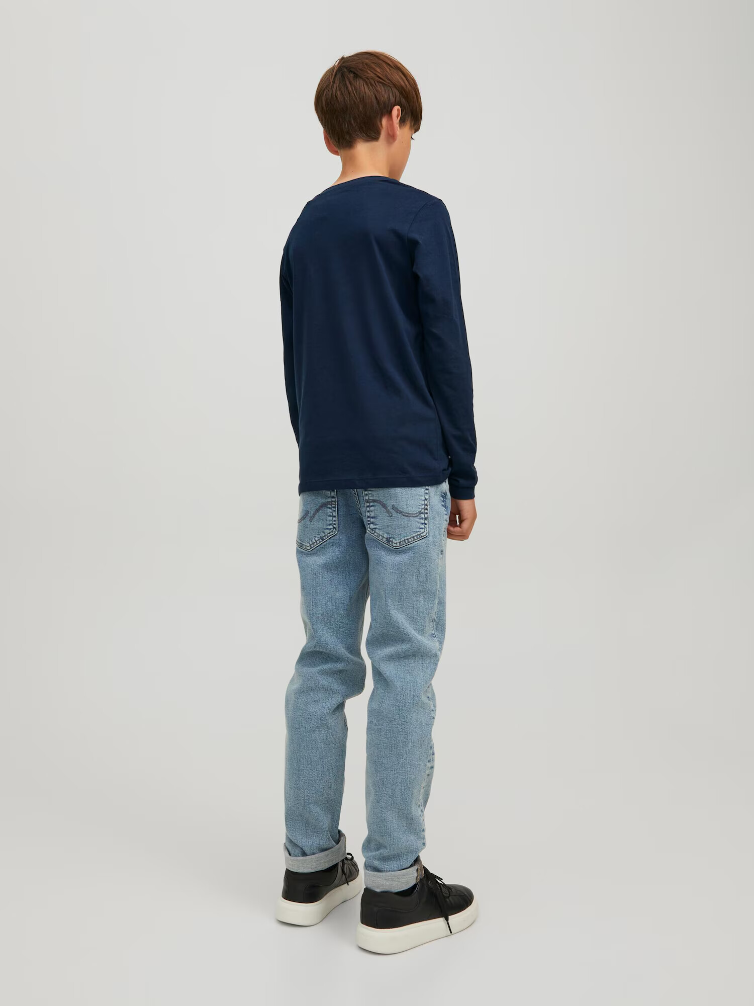 Jack & Jones Junior Tricou bleumarin / alb - Pled.ro