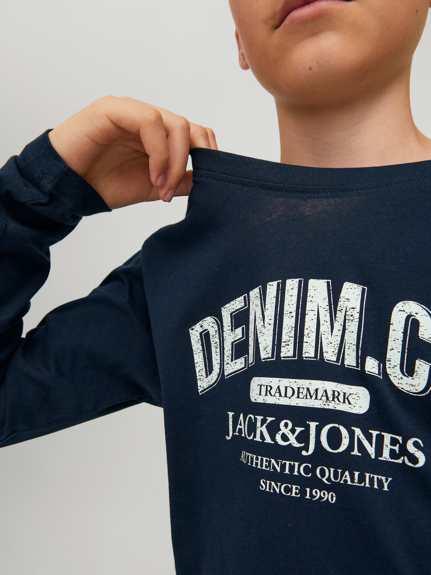 Jack & Jones Junior Tricou bleumarin / alb - Pled.ro