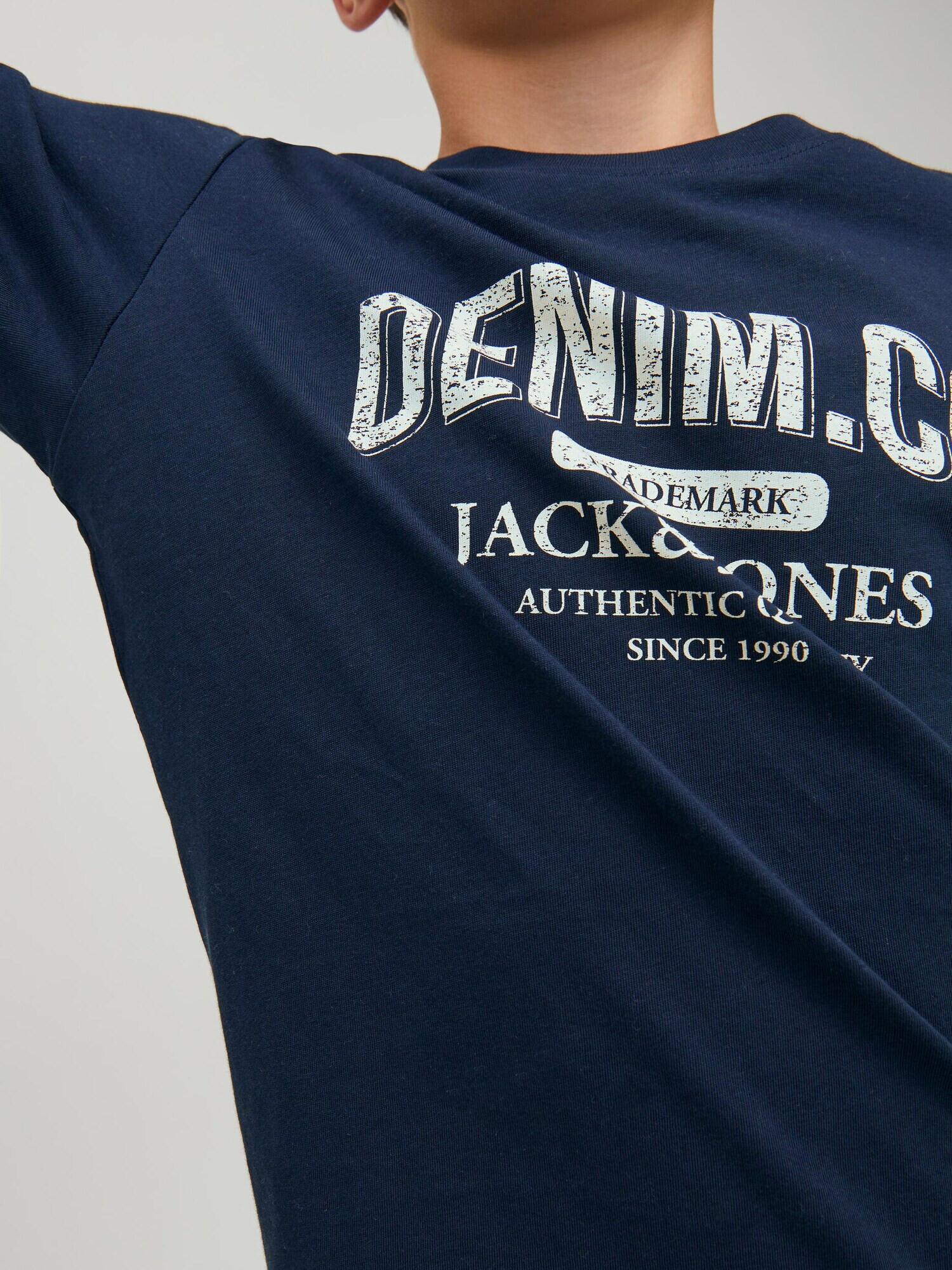 Jack & Jones Junior Tricou bleumarin / alb - Pled.ro