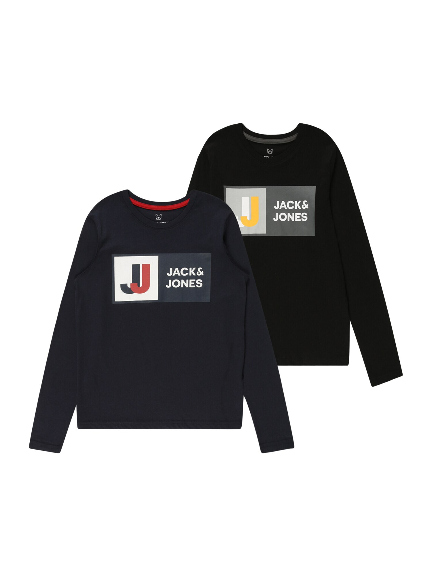 Jack & Jones Junior Tricou bleumarin / galben citron / negru / alb - Pled.ro