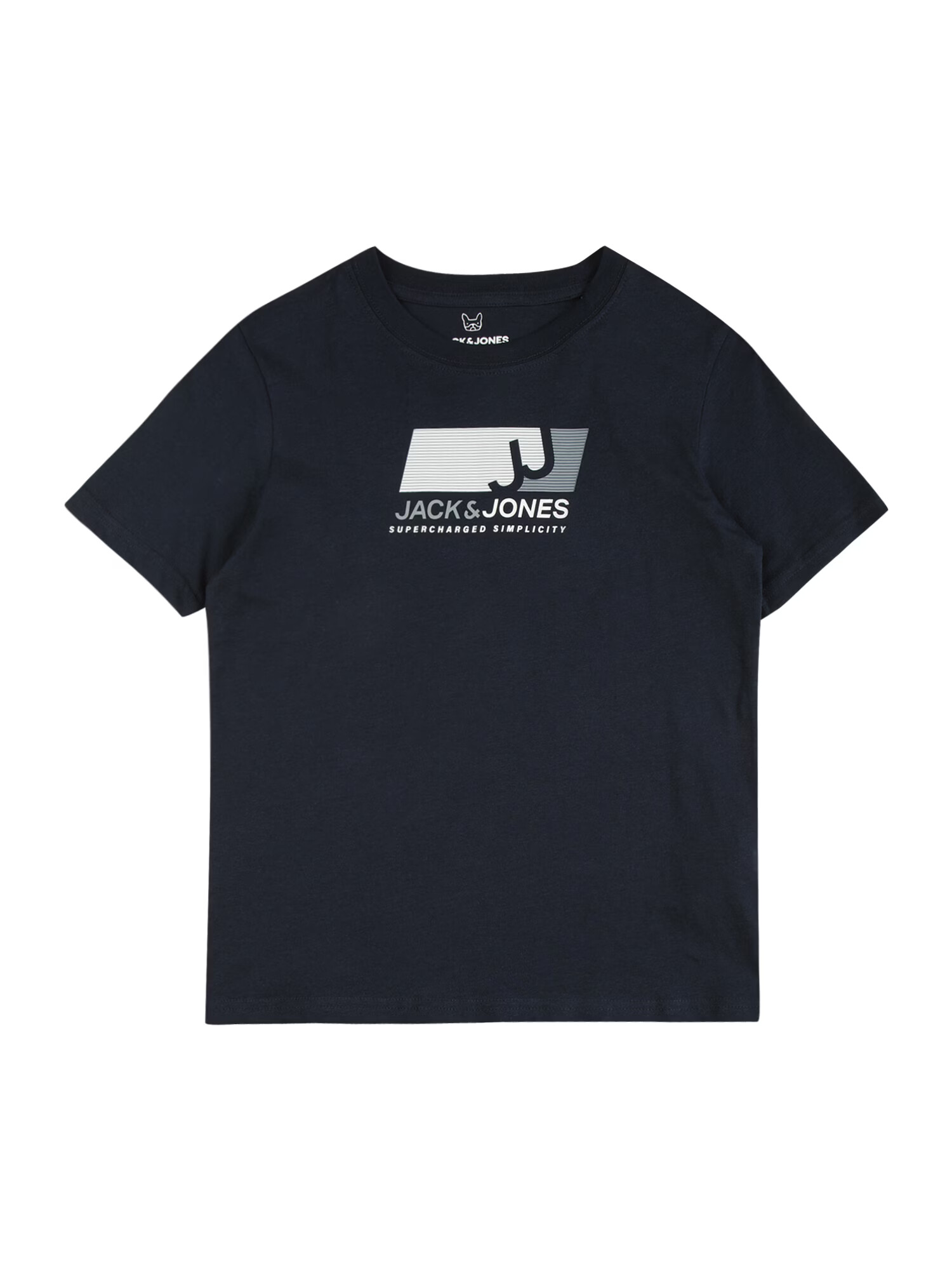 Jack & Jones Junior Tricou bleumarin / opal / alb - Pled.ro