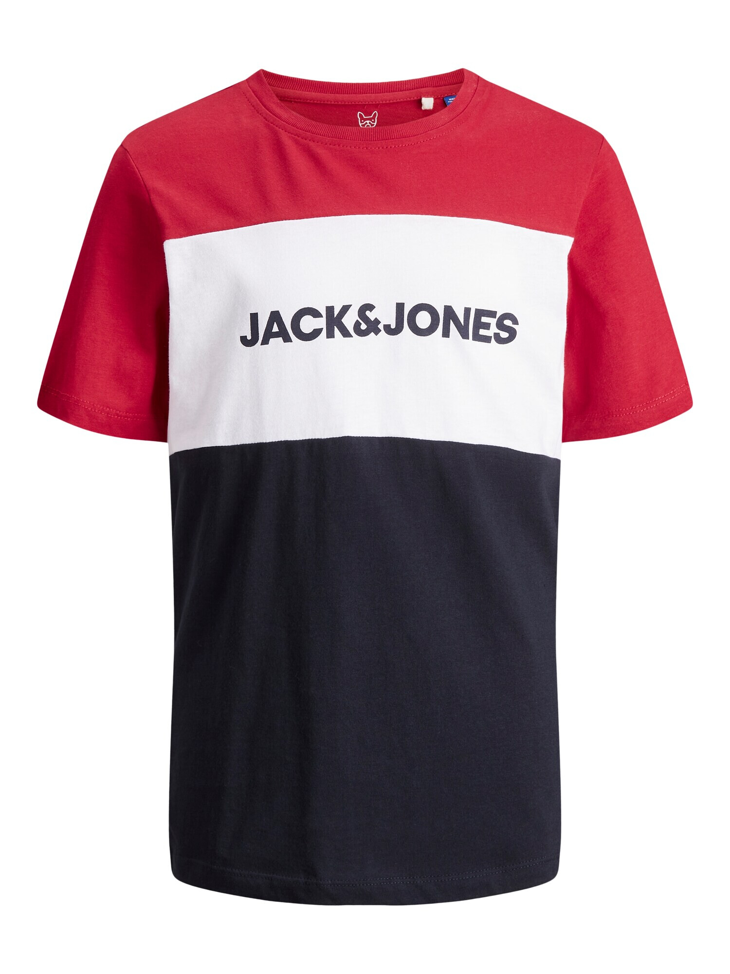 Jack & Jones Junior Tricou bleumarin / roșu / alb - Pled.ro