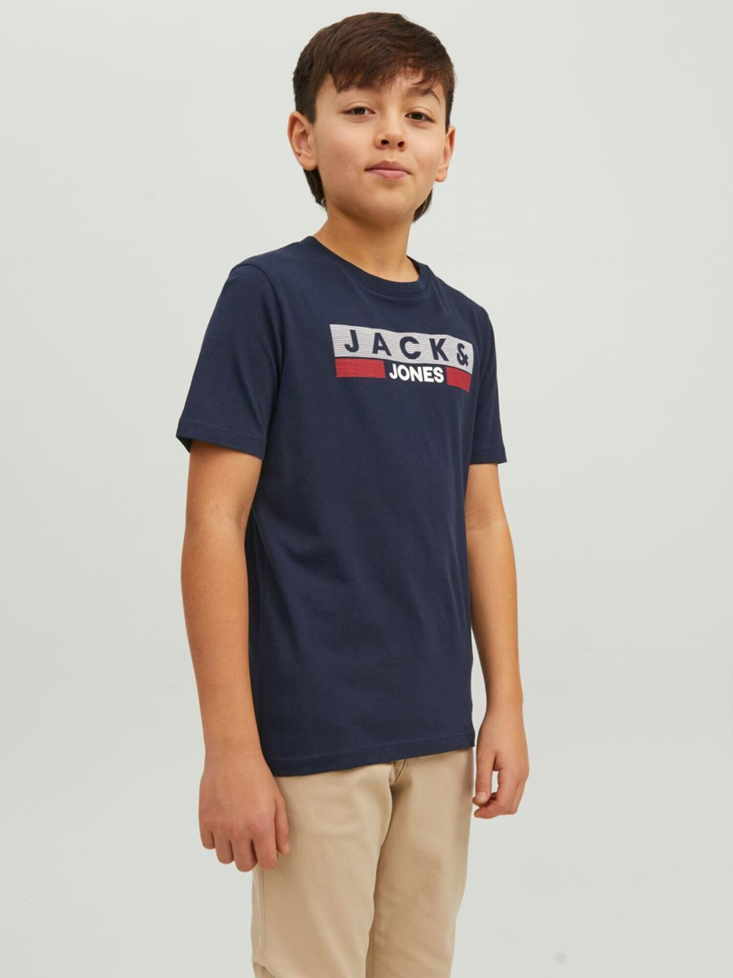 Jack & Jones Junior Tricou bleumarin / roșu / alb - Pled.ro