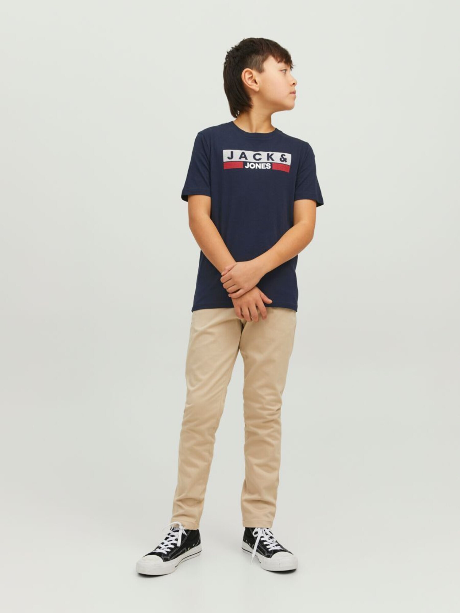 Jack & Jones Junior Tricou bleumarin / roșu / alb - Pled.ro