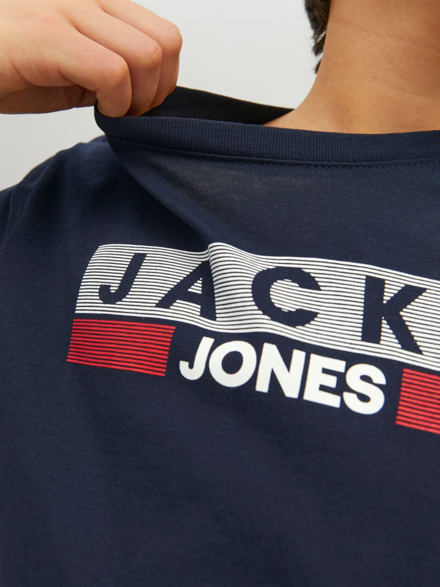 Jack & Jones Junior Tricou bleumarin / roșu / alb - Pled.ro