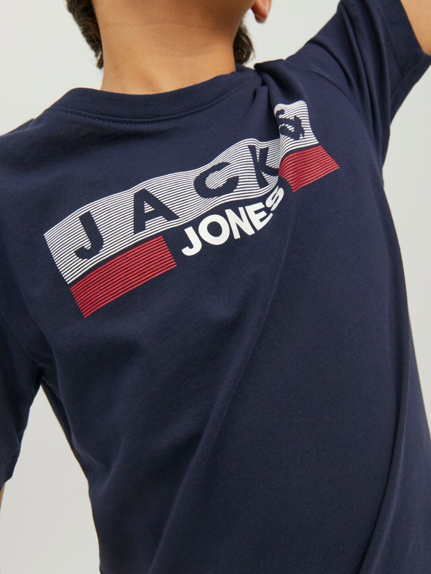 Jack & Jones Junior Tricou bleumarin / roșu / alb - Pled.ro