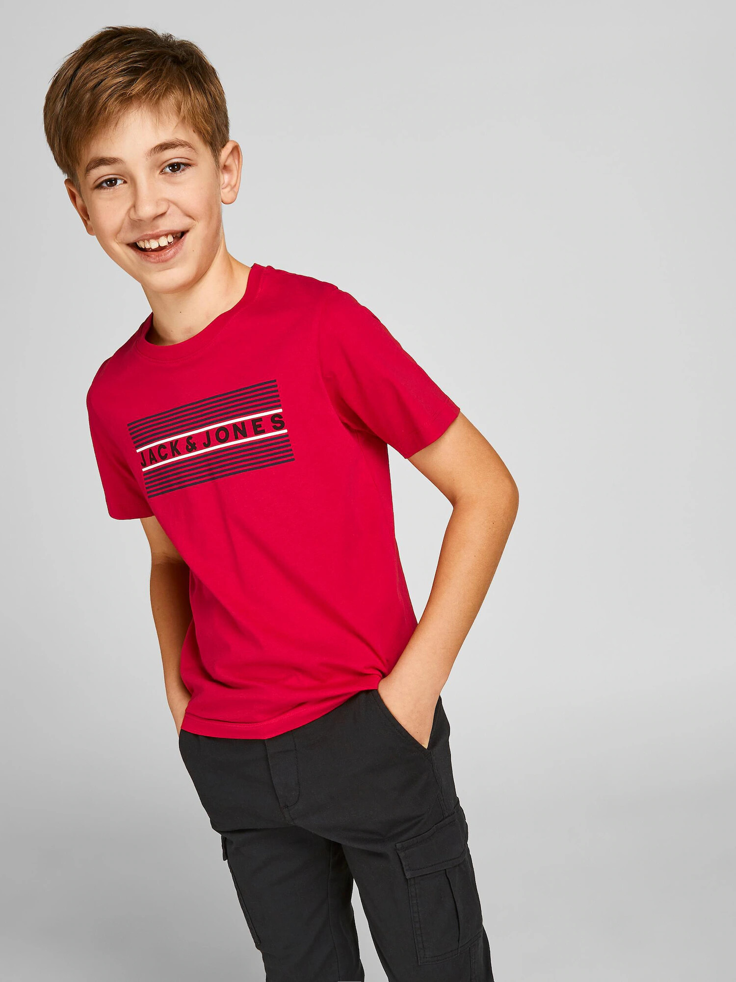 Jack & Jones Junior Tricou bleumarin / roșu / negru / alb - Pled.ro