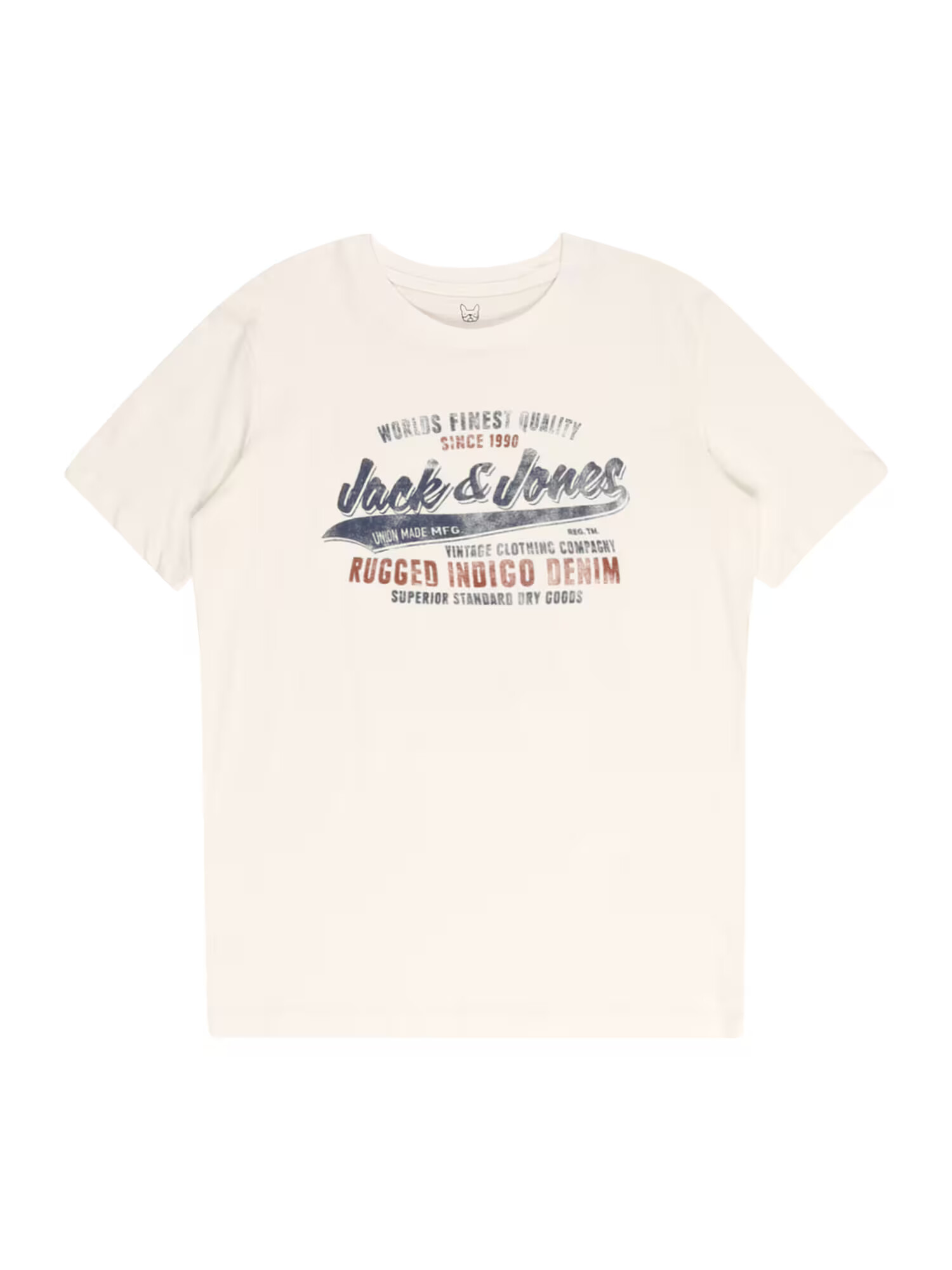 Jack & Jones Junior Tricou 'BLUBOOSTER' albastru noapte / maro ruginiu / alb lână - Pled.ro