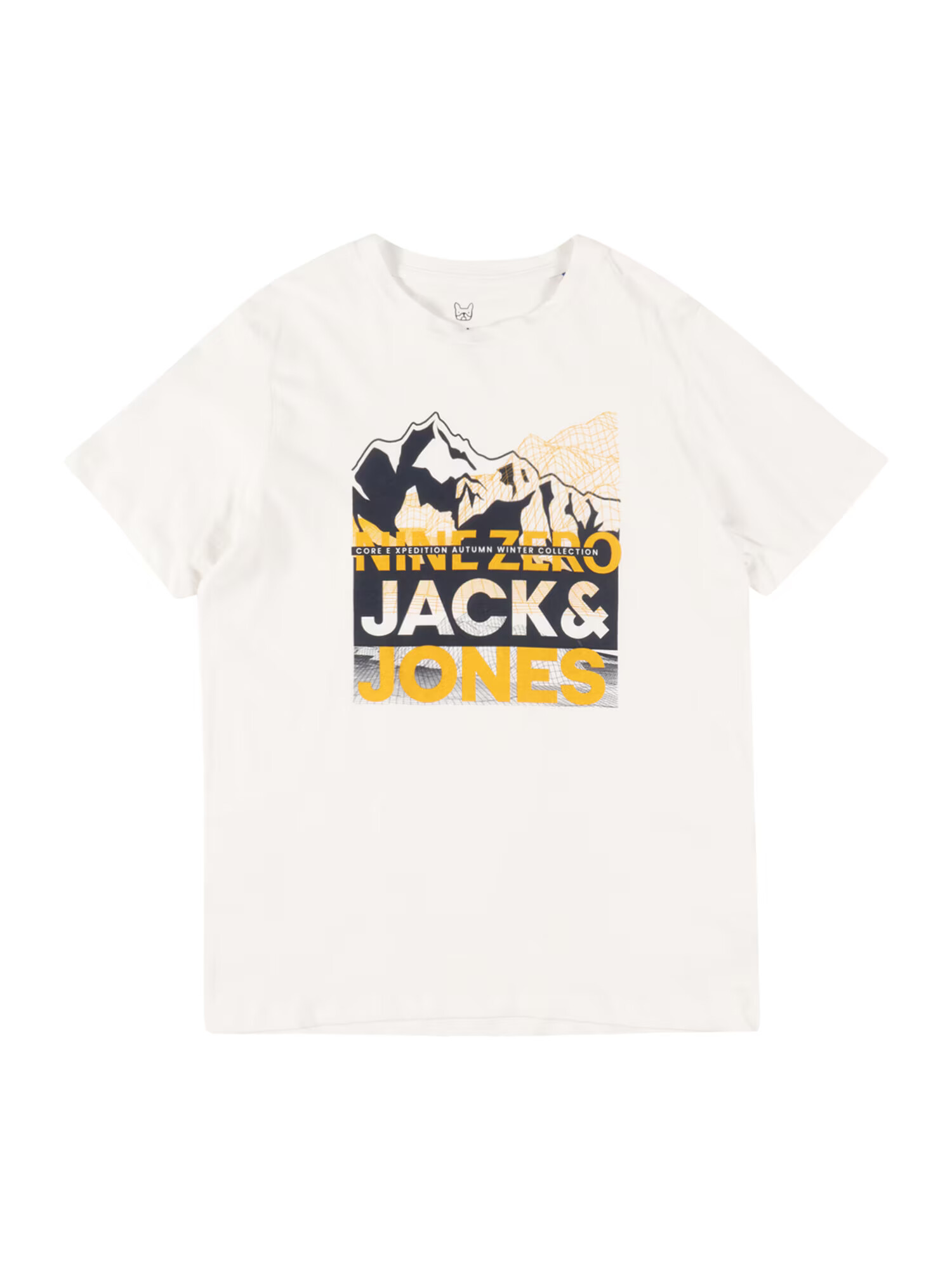 Jack & Jones Junior Tricou 'BOOSTER' gri / portocaliu / negru / alb - Pled.ro