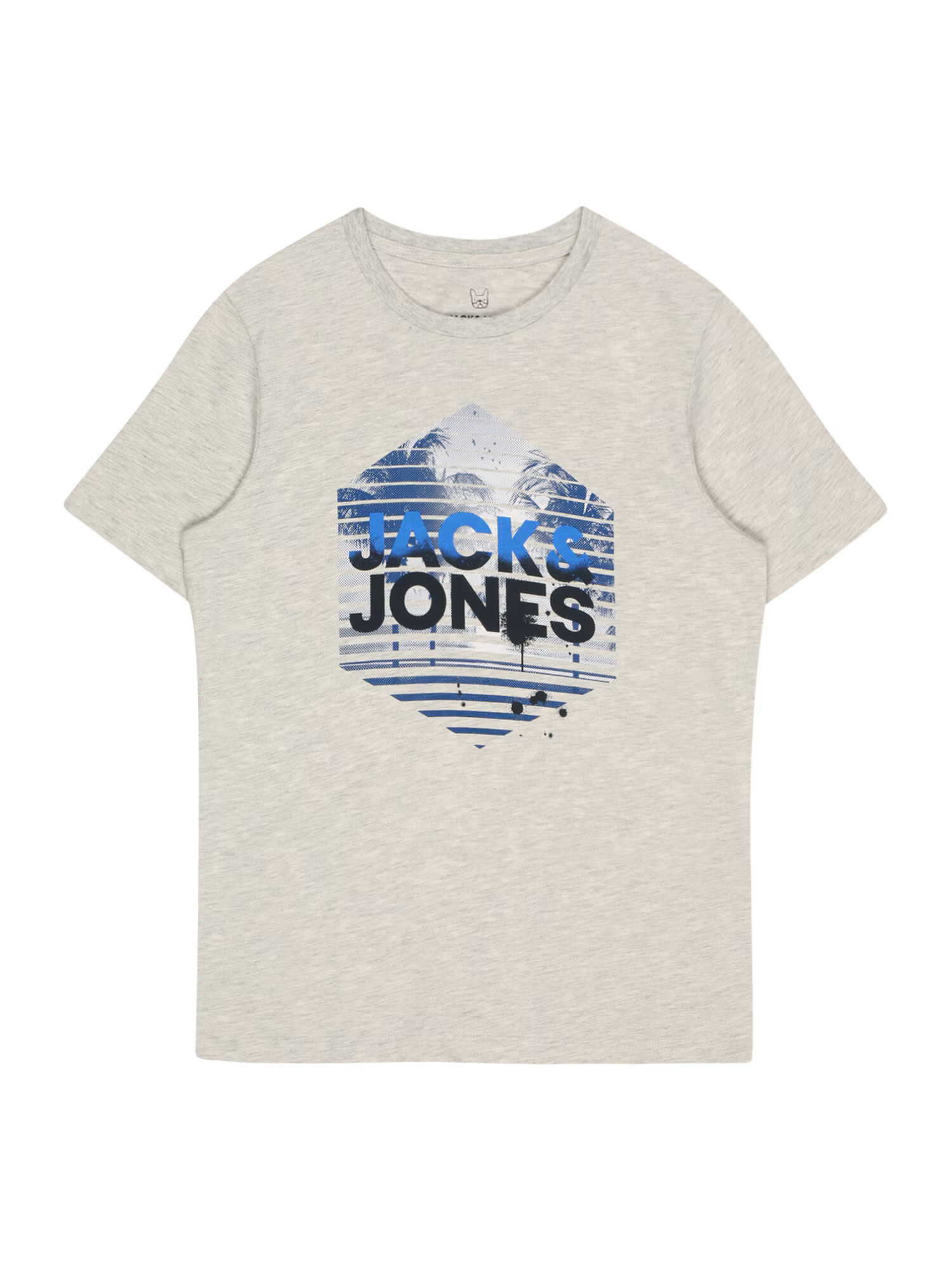 Jack & Jones Junior Tricou 'BREEZE' albastru / negru / alb amestacat - Pled.ro