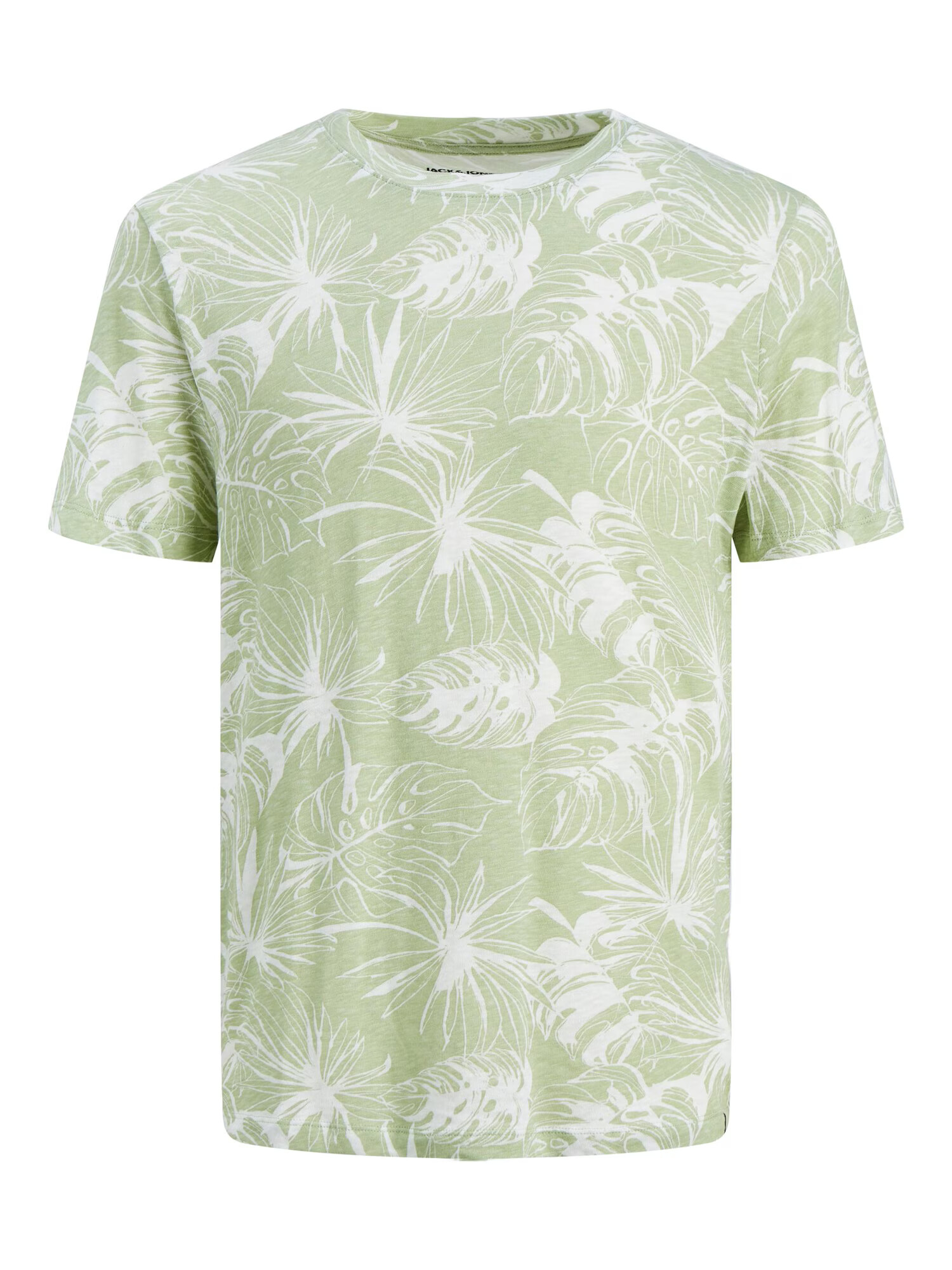 Jack & Jones Junior Tricou 'Breezy' verde pastel / alb - Pled.ro