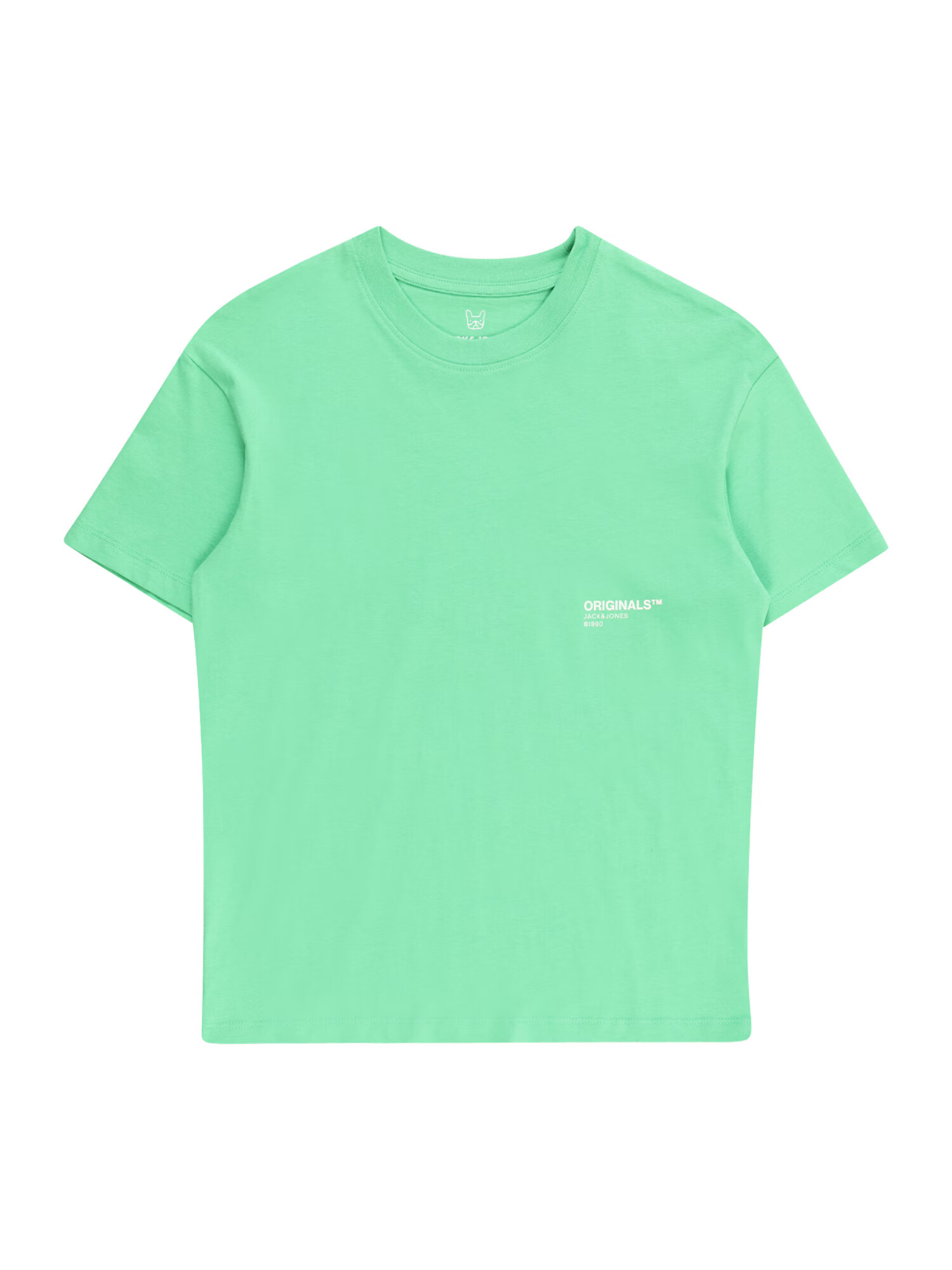 Jack & Jones Junior Tricou 'CLAN' verde limetă / alb - Pled.ro