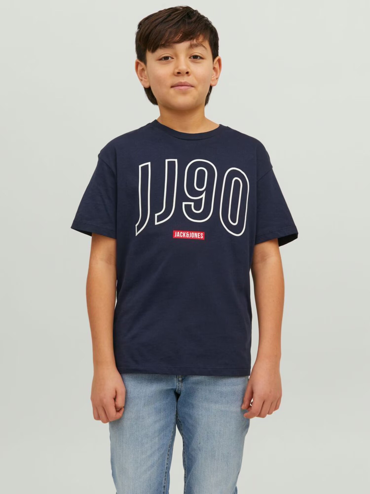 Jack & Jones Junior Tricou 'Colinn' bleumarin / roșu / alb - Pled.ro