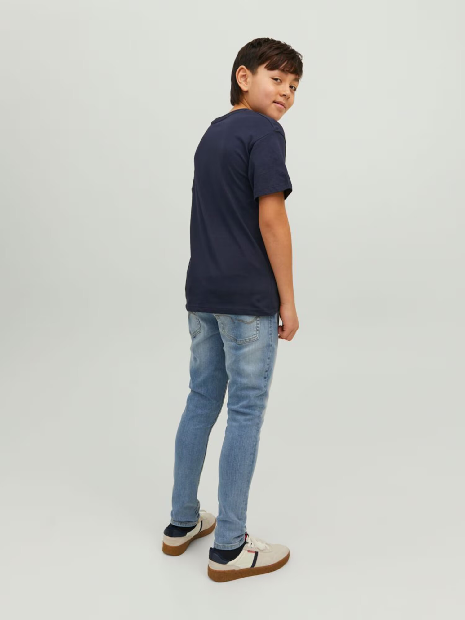 Jack & Jones Junior Tricou 'Colinn' bleumarin / roșu / alb - Pled.ro