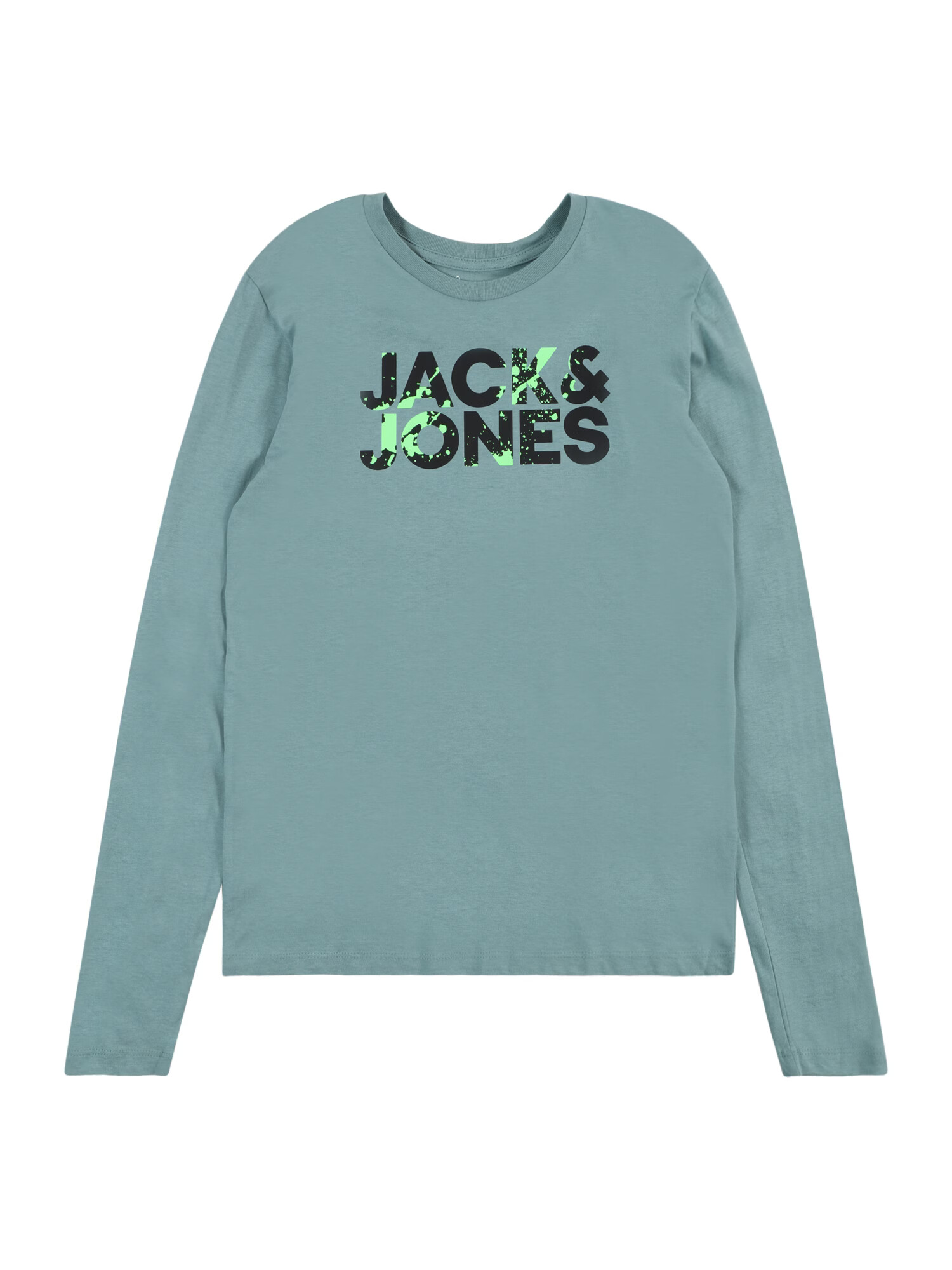 Jack & Jones Junior Tricou 'COMMERCIAL' gri / verde deschis / negru - Pled.ro