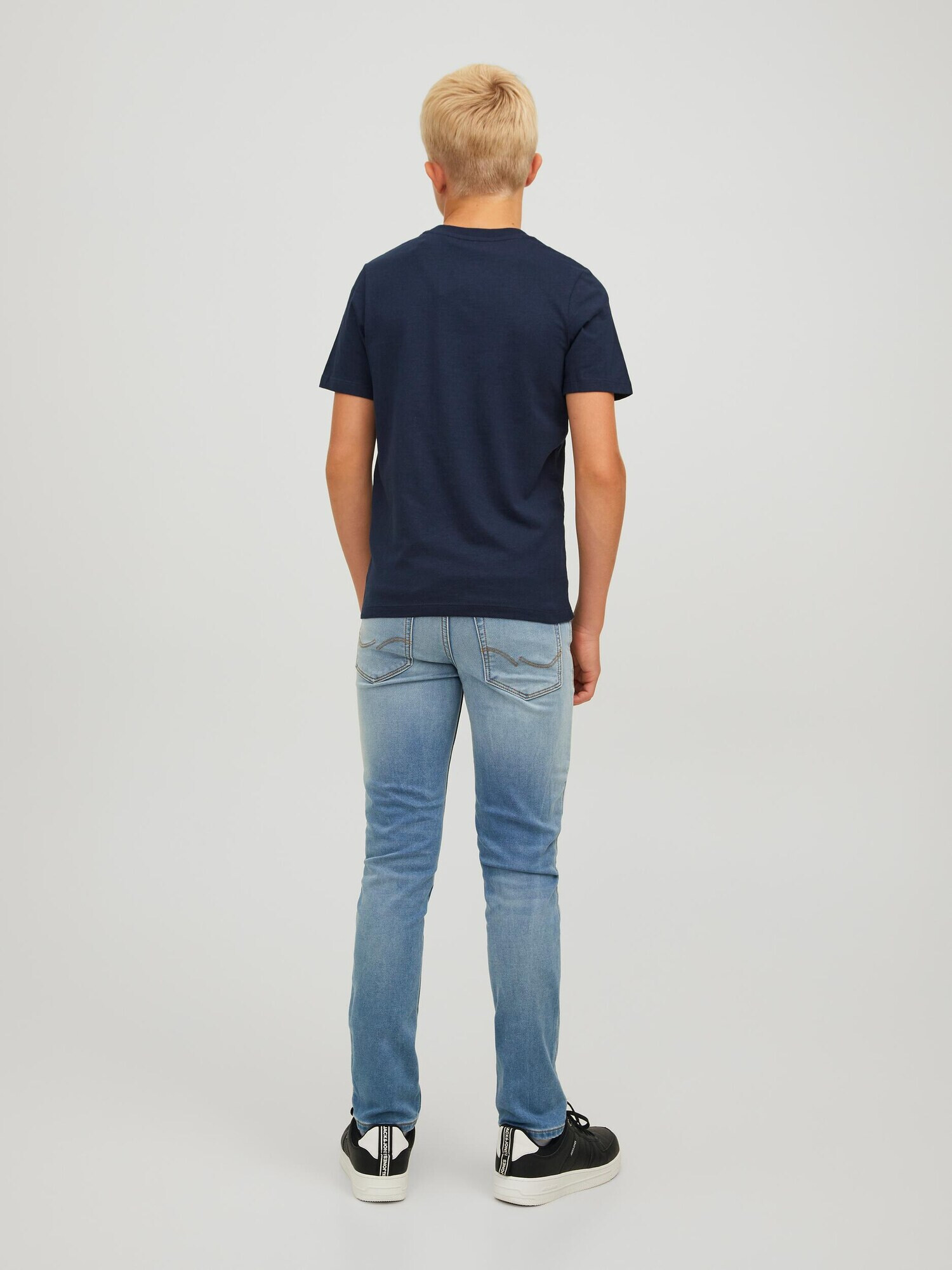 Jack & Jones Junior Tricou 'Copenhagen' bleumarin / alb - Pled.ro