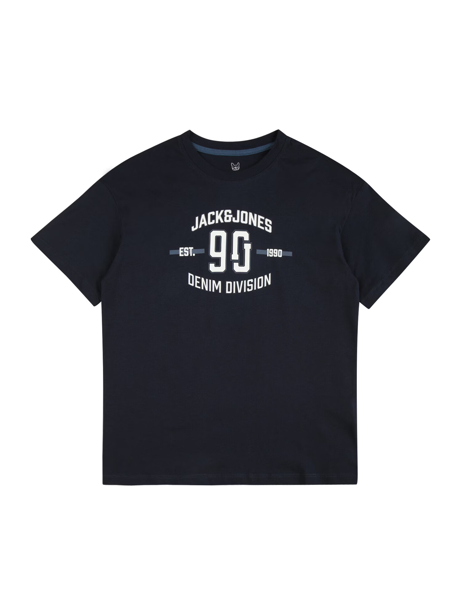 Jack & Jones Junior Tricou 'DIVISION' bleumarin / albastru fumuriu / alb - Pled.ro