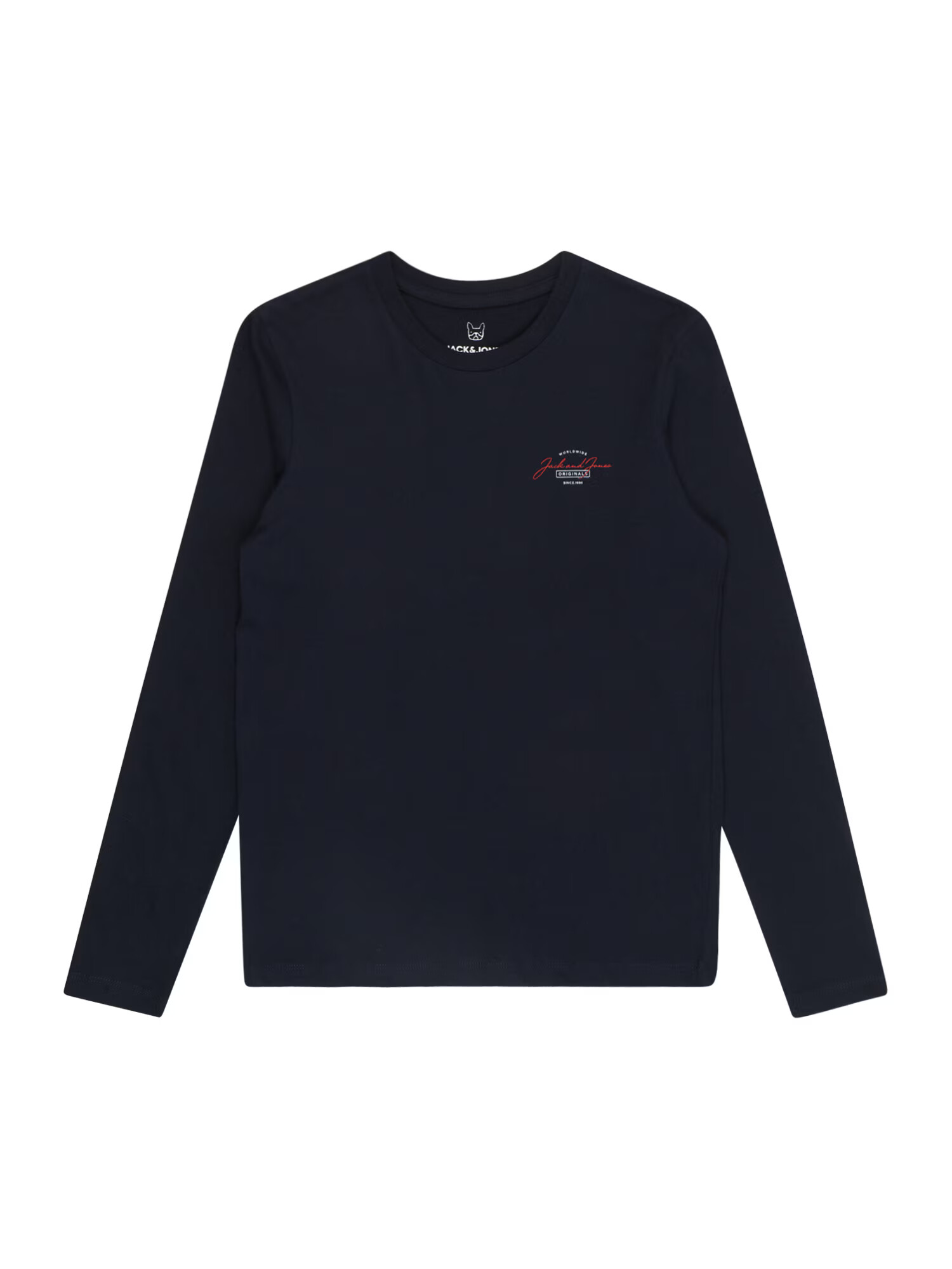 Jack & Jones Junior Tricou 'FERRY' bleumarin / roșu / alb - Pled.ro