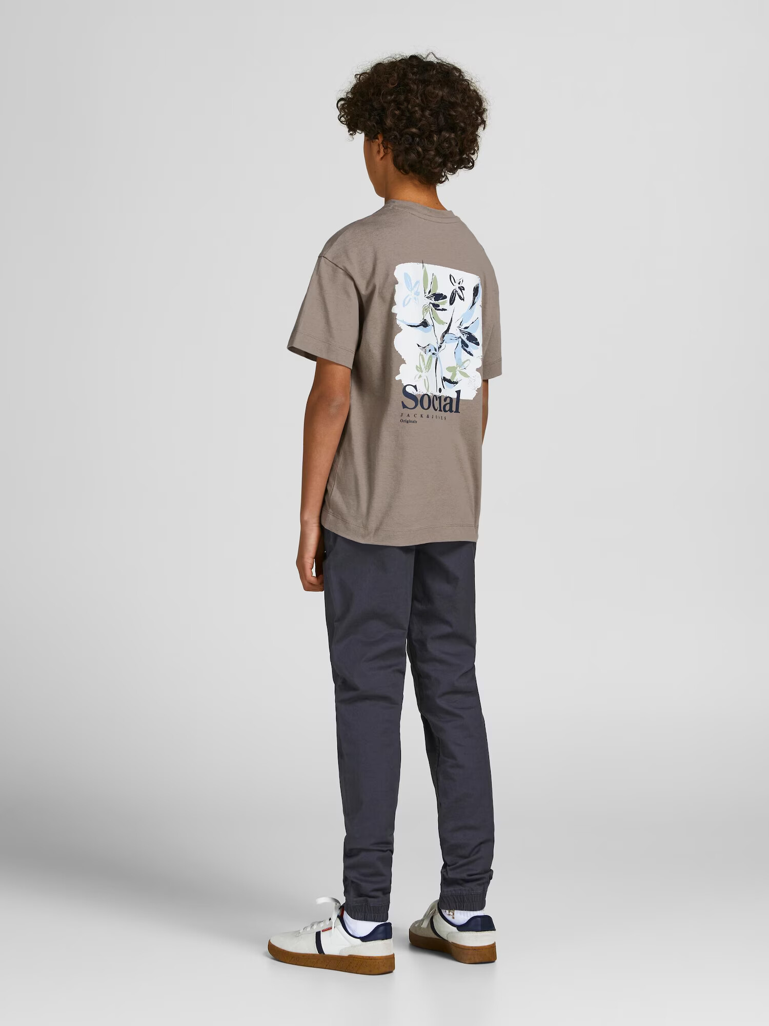 Jack & Jones Junior Tricou 'Flows' bleumarin / albastru deschis / gri taupe / verde măr / alb - Pled.ro