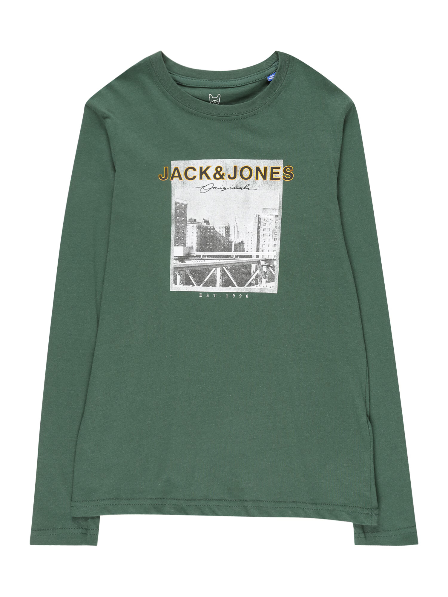 Jack & Jones Junior Tricou 'FRIDAY' galben / gri închis / verde smarald / alb - Pled.ro