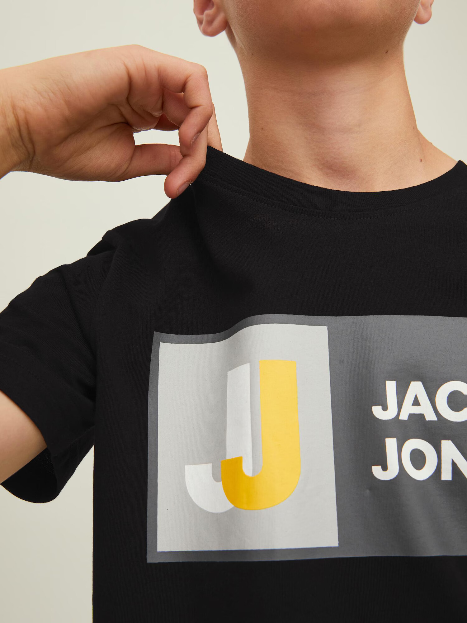 Jack & Jones Junior Tricou galben citron / negru / alb - Pled.ro