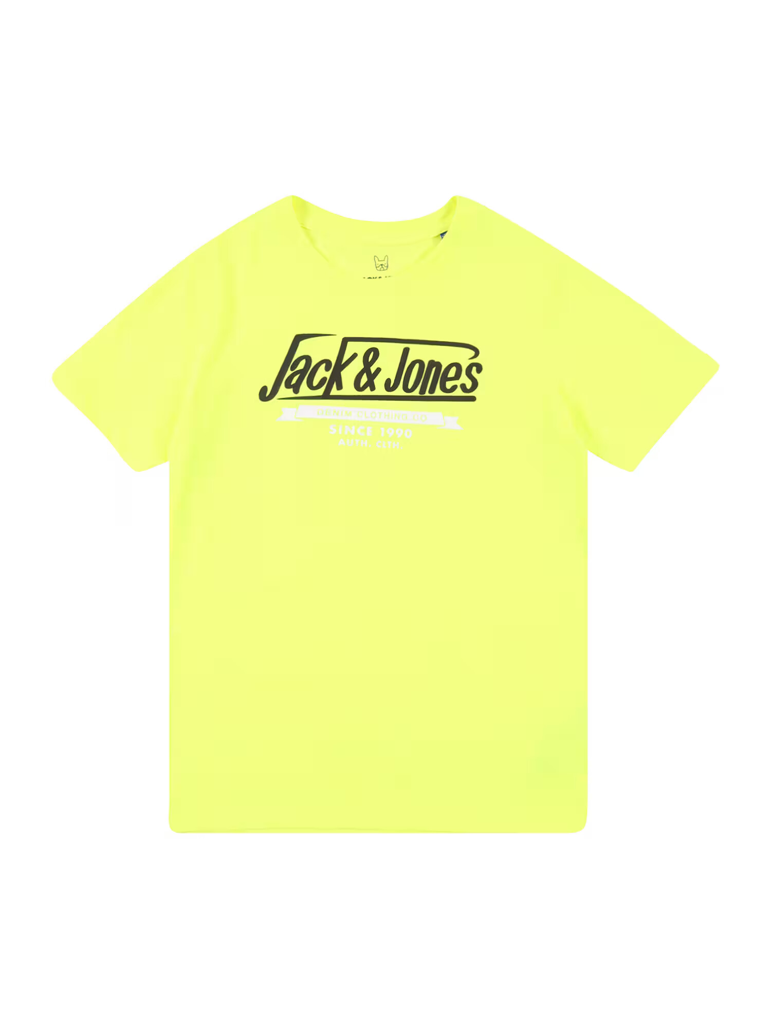 Jack & Jones Junior Tricou galben neon / negru / alb - Pled.ro